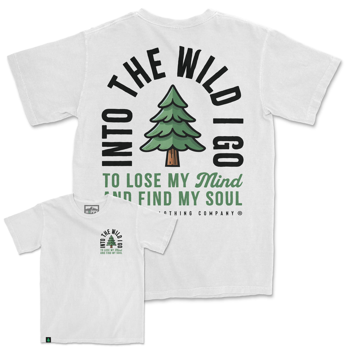 Into The Wild 'Pine' Vintage Oversized Tee - The Happy Clothing Company