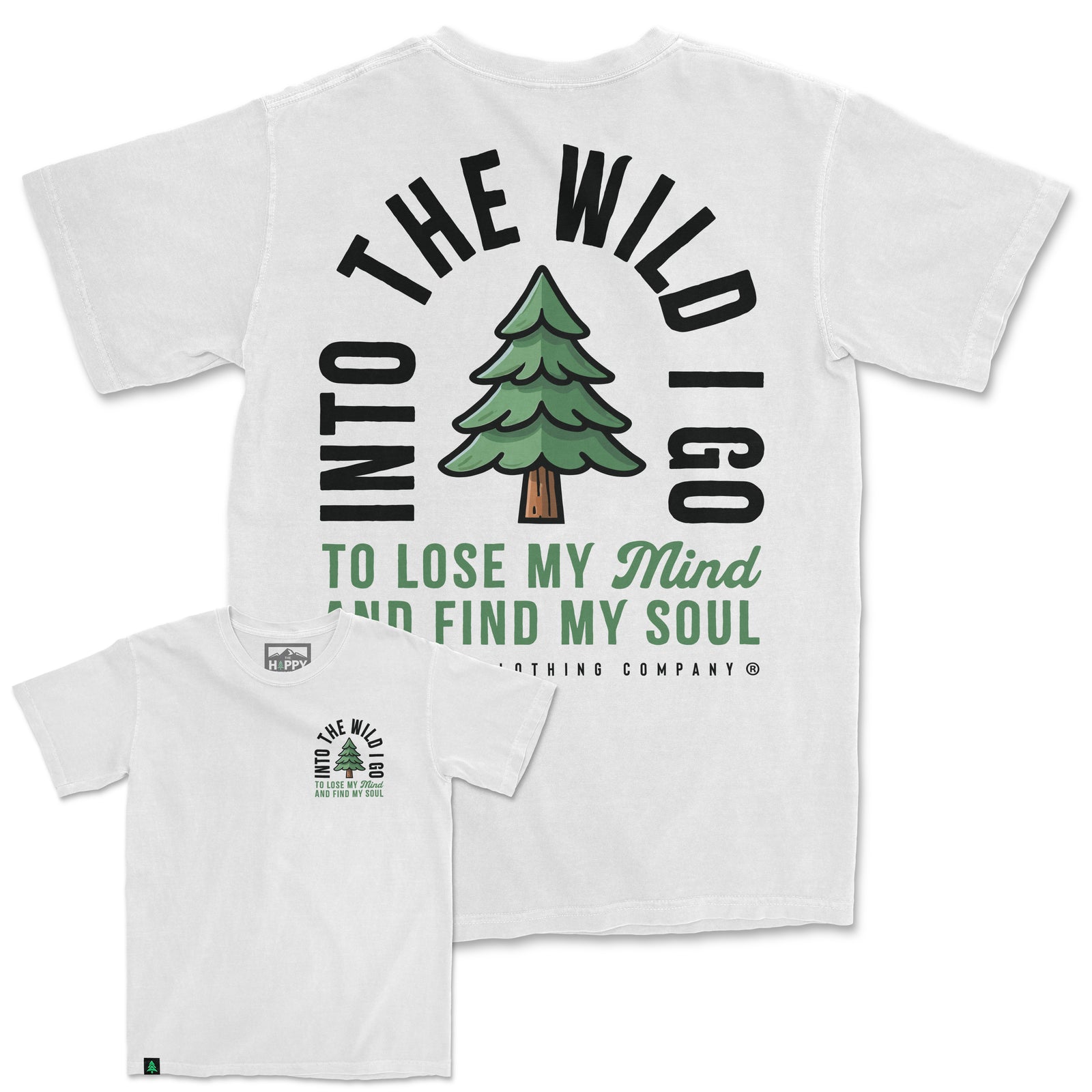 Into The Wild 'Pine' Vintage Oversized Tee - The Happy Clothing Company