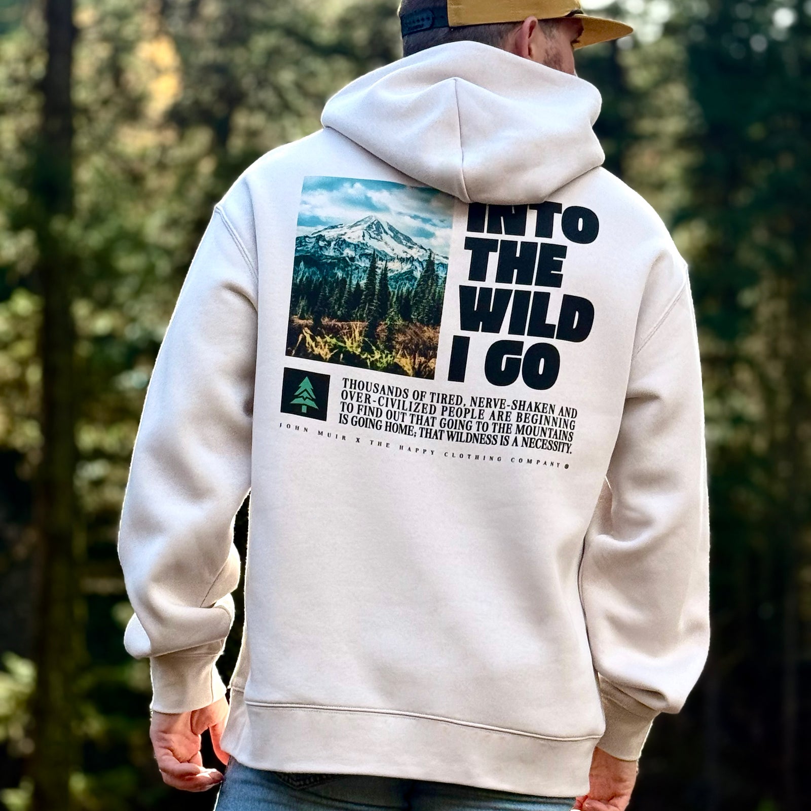 Into The Wild I Go X John Muir Unisex Relaxed Hoodie - The Happy Clothing Company