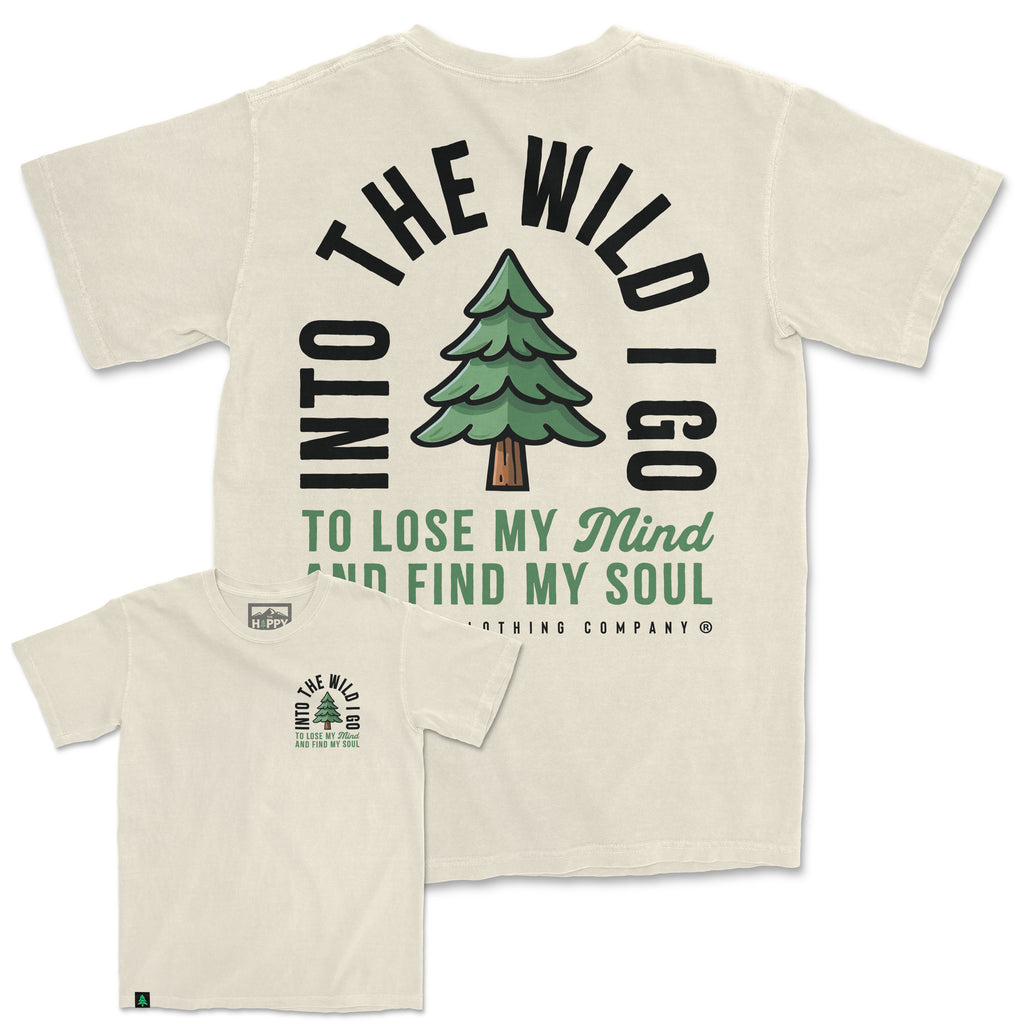 Into The Wild 'Pine' Vintage Oversized Tee | The Happy Clothing