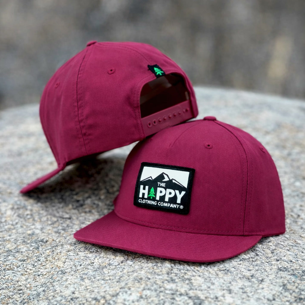 Logo 5 Panel Twill Snapback - The Happy Clothing Company