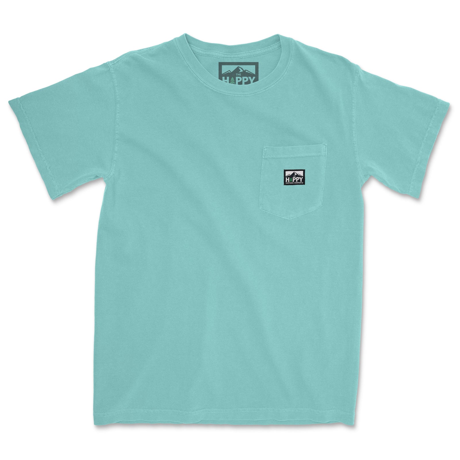 Pigment-Dyed Logo Label Pocket Tee - The Happy Clothing Company