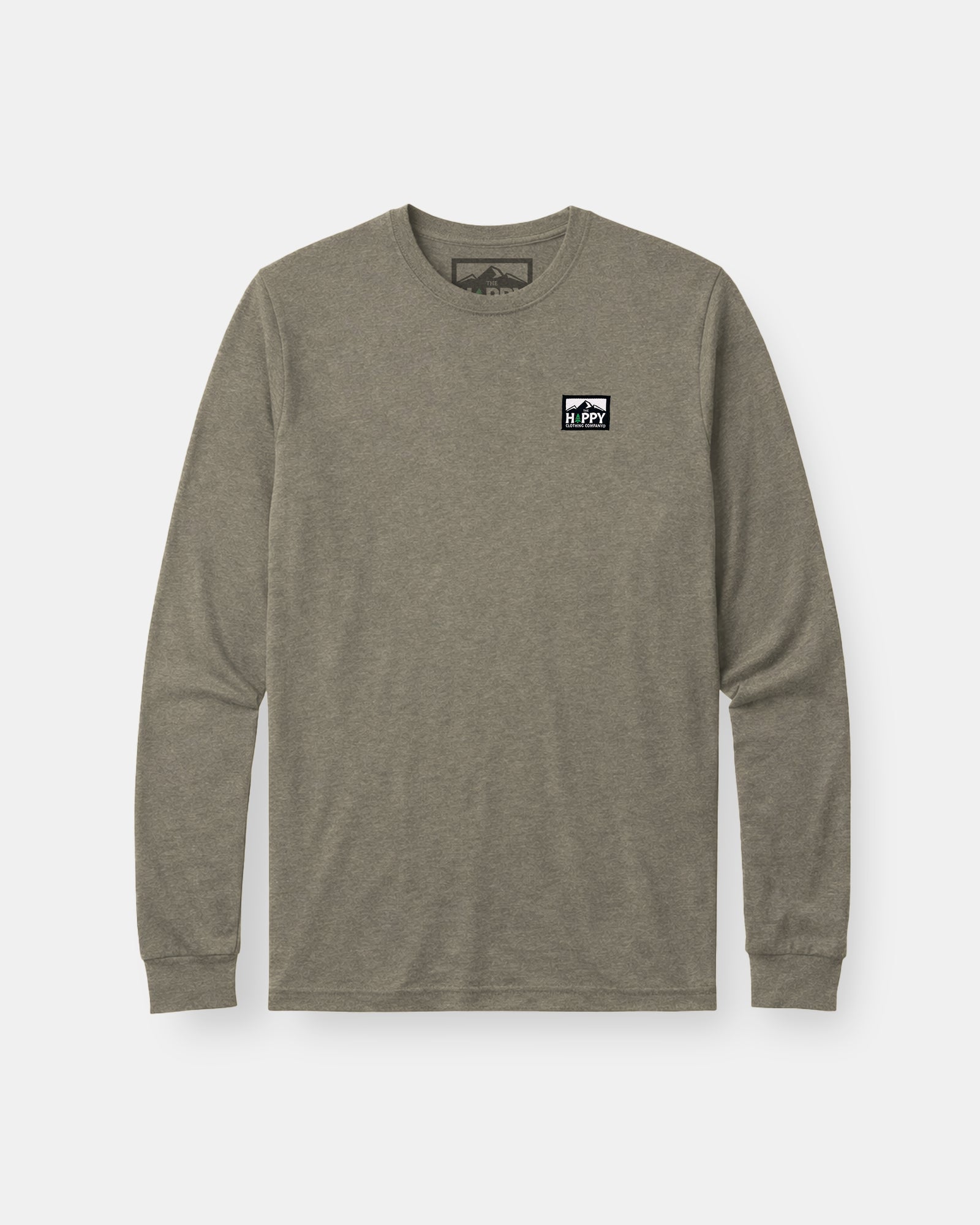 Logo Label Earth Tone Long Sleeve | Lightweight Blend | - The Happy Clothing Company
