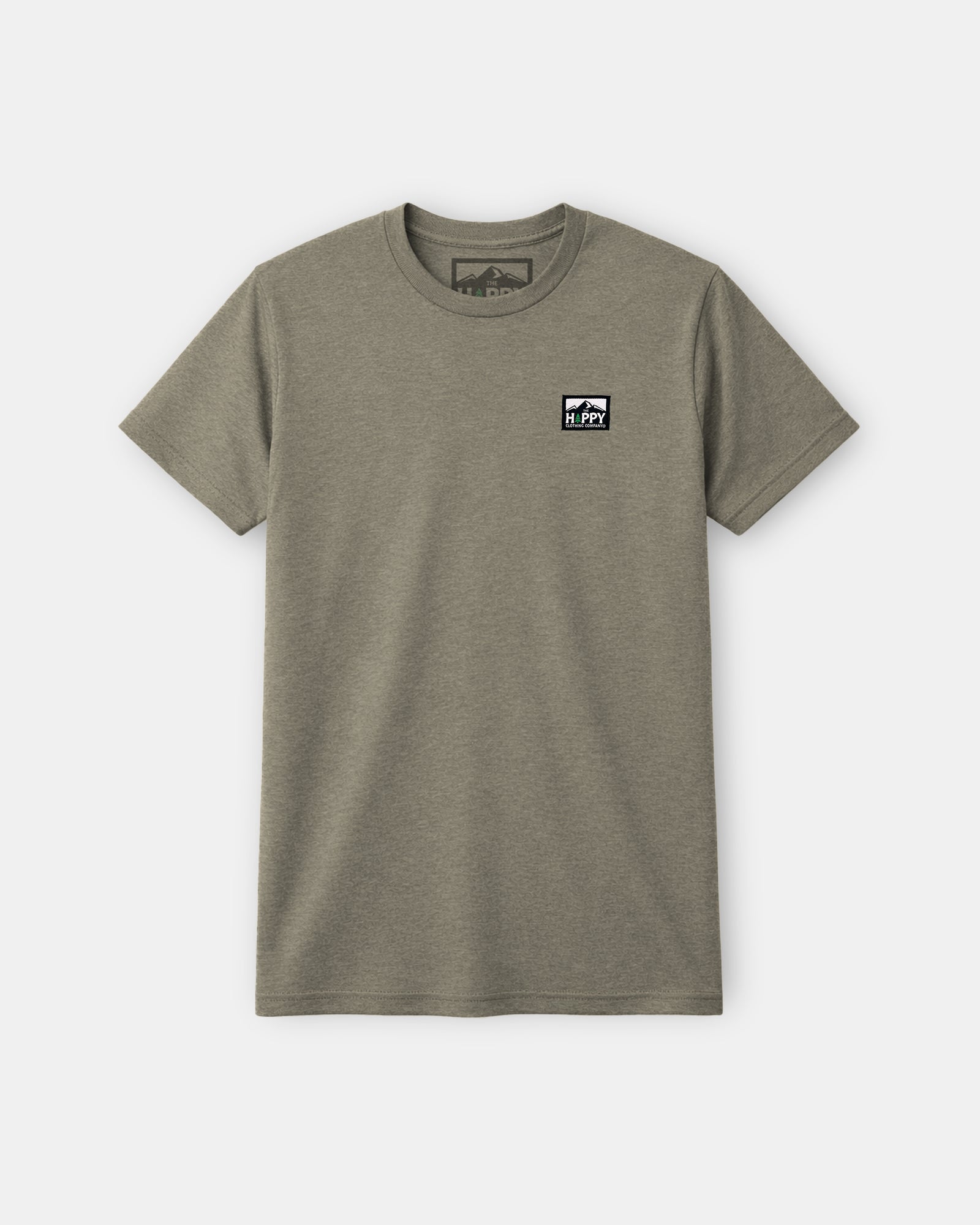 Logo Label Earth Tone Tee | Lightweight Blend | - The Happy Clothing Company