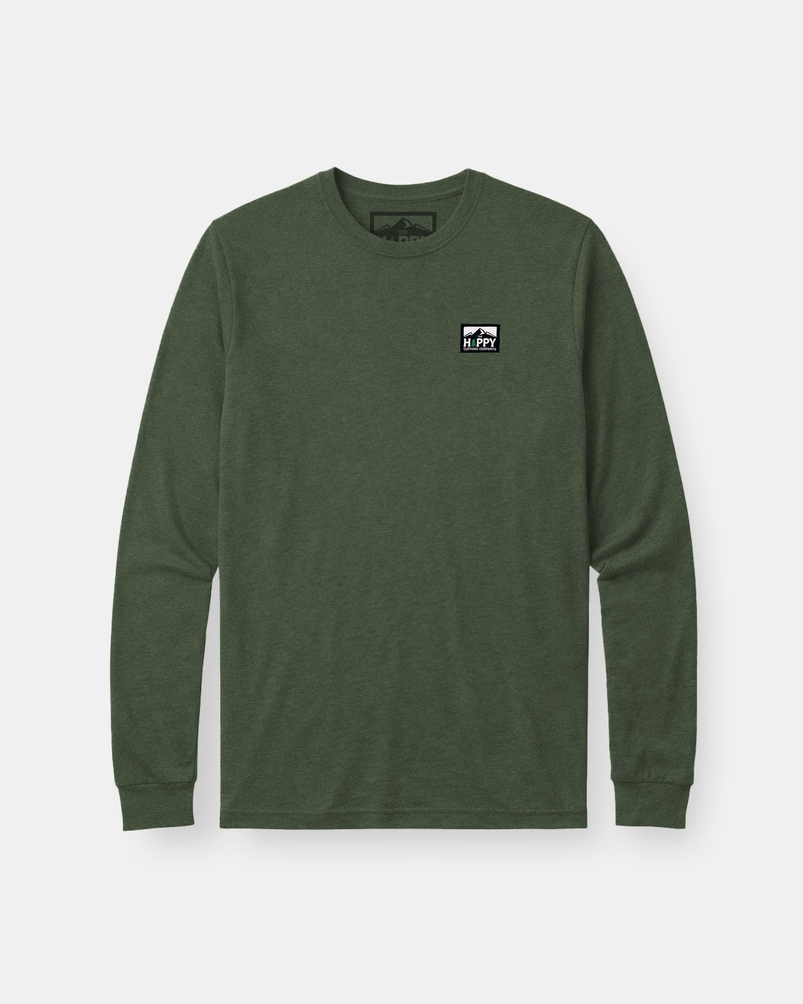 Logo Label Earth Tone Long Sleeve | Lightweight Blend | - The Happy Clothing Company