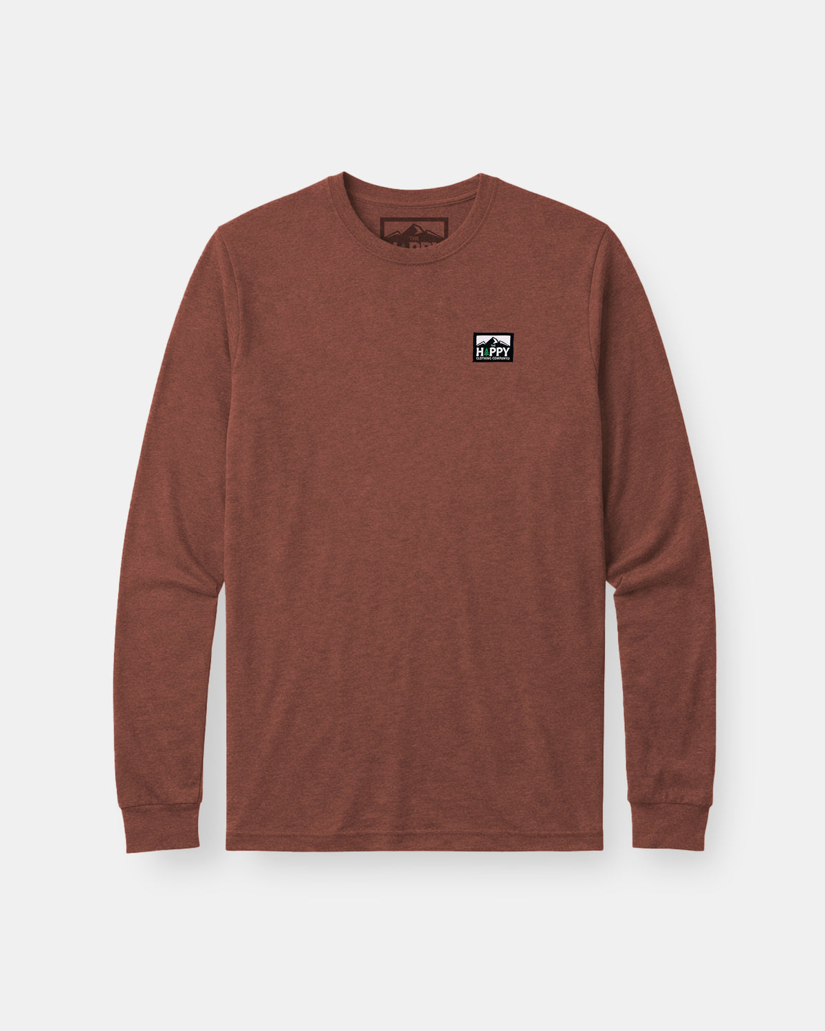 Logo Label Earth Tone Long Sleeve | Lightweight Blend | - The Happy Clothing Company