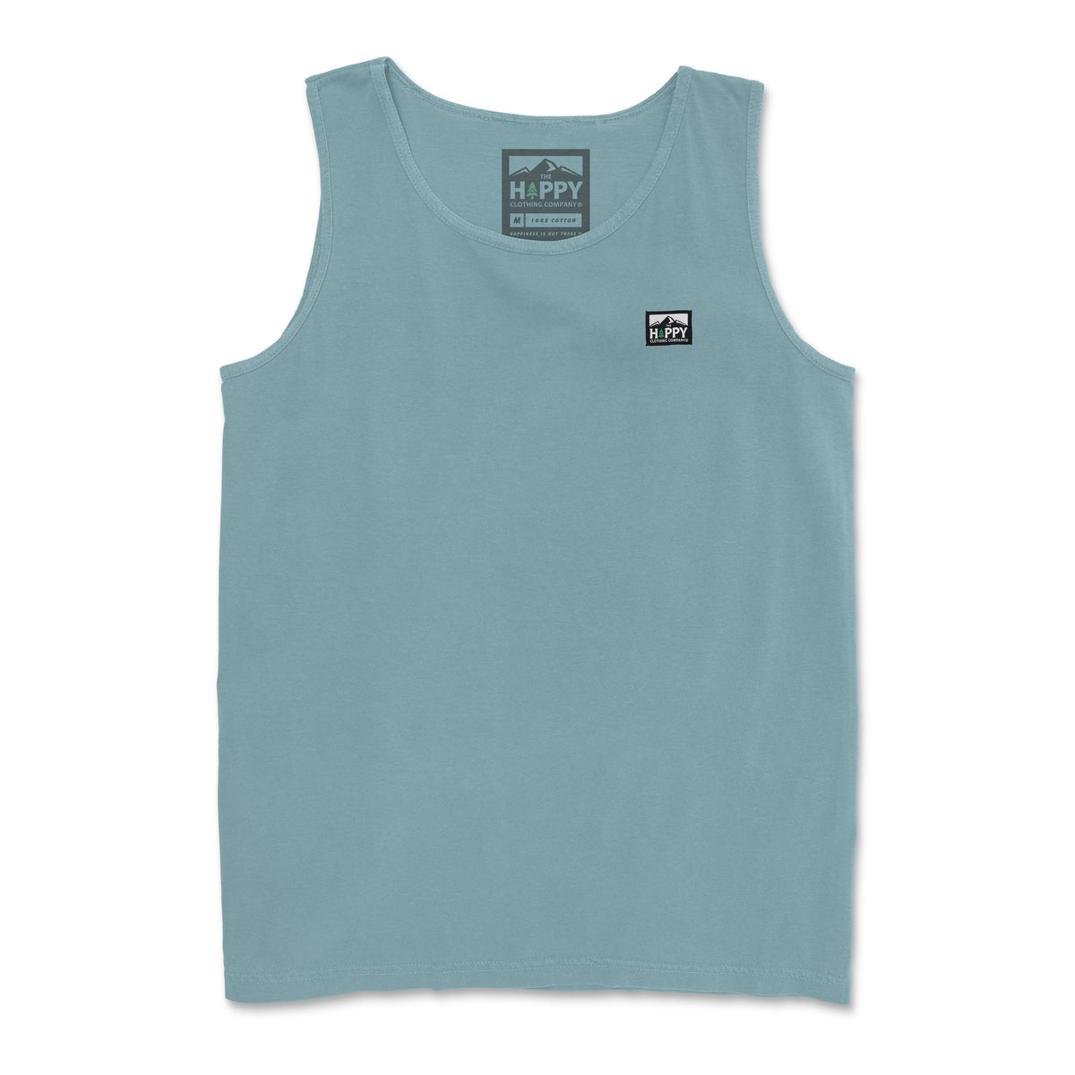 Pigment-Dyed Logo Label Tank - The Happy Clothing Company