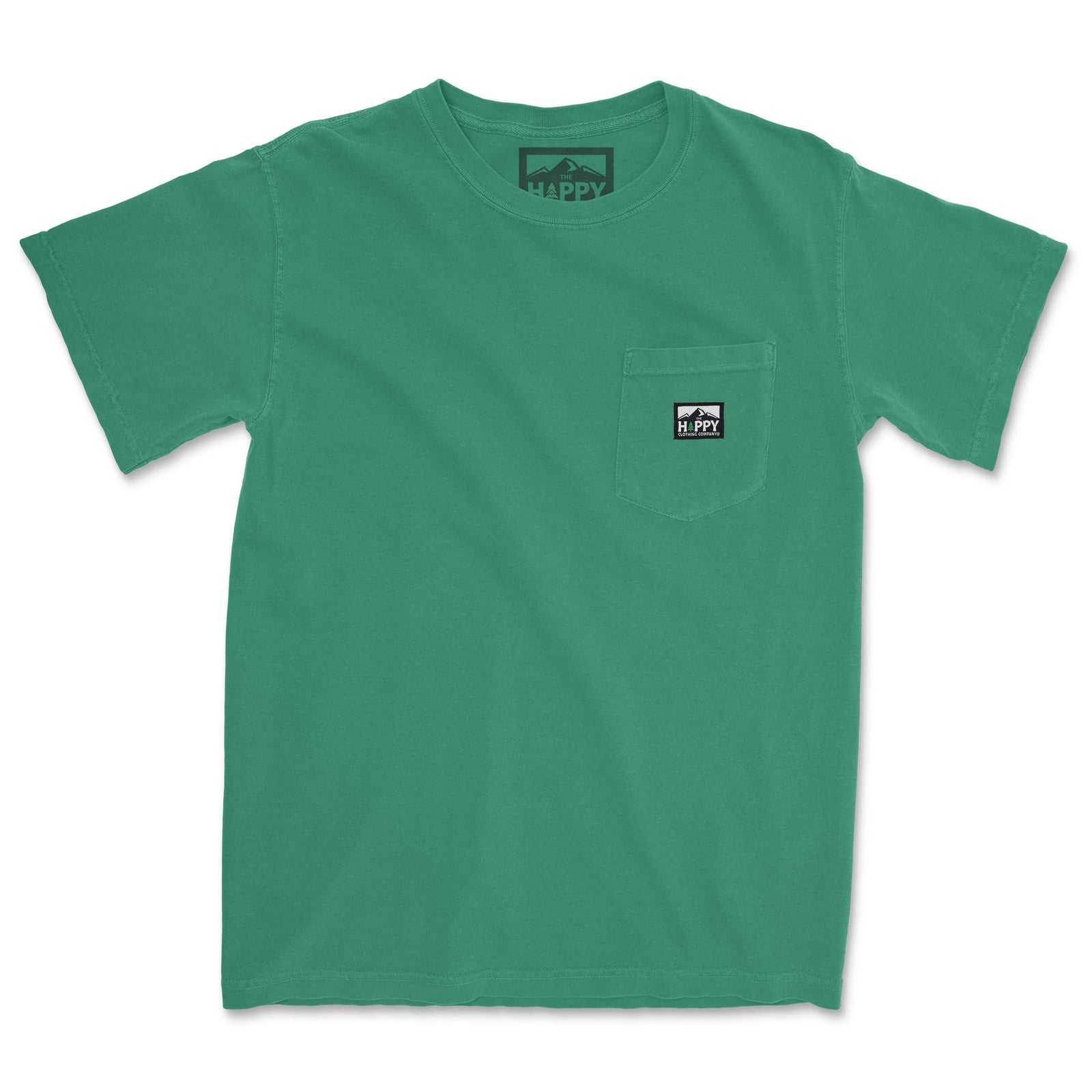 Pigment-Dyed Logo Label Pocket Tee - The Happy Clothing Company
