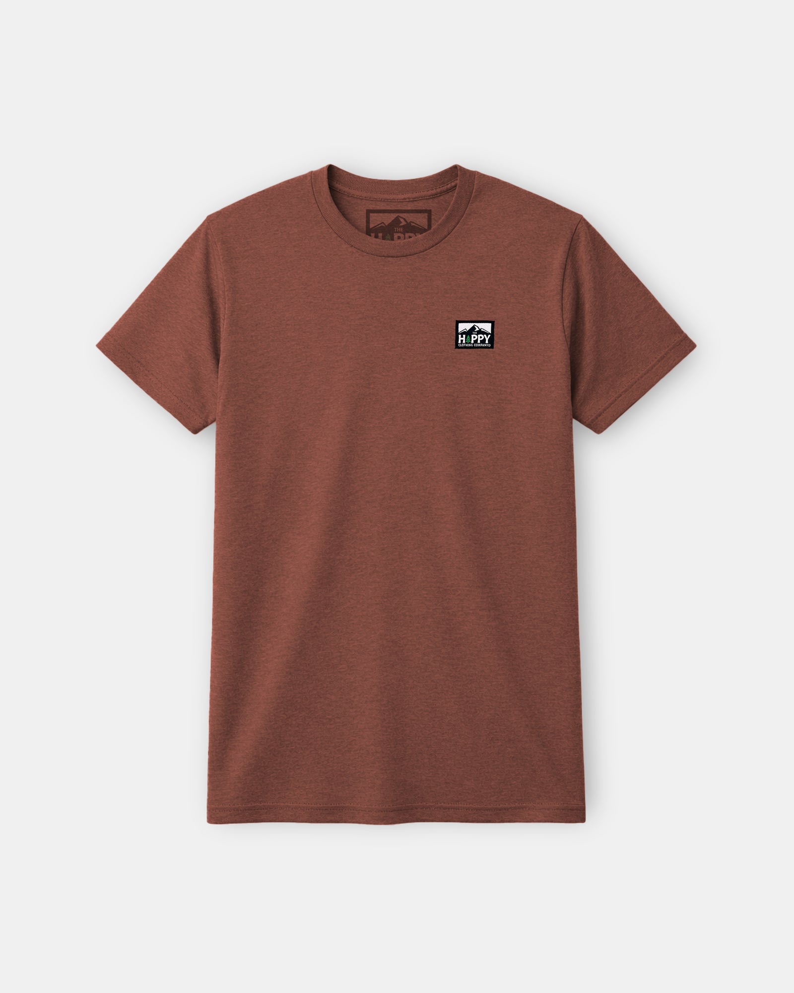 Logo Label Earth Tone Tee | Lightweight Blend | - The Happy Clothing Company