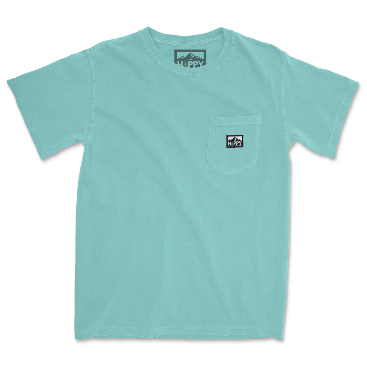 Pigment-Dyed Logo Label Pocket Tee - The Happy Clothing Company