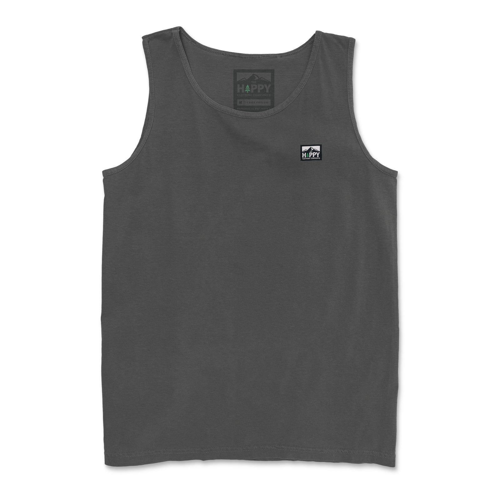 Pigment-Dyed Logo Label Tank - The Happy Clothing Company