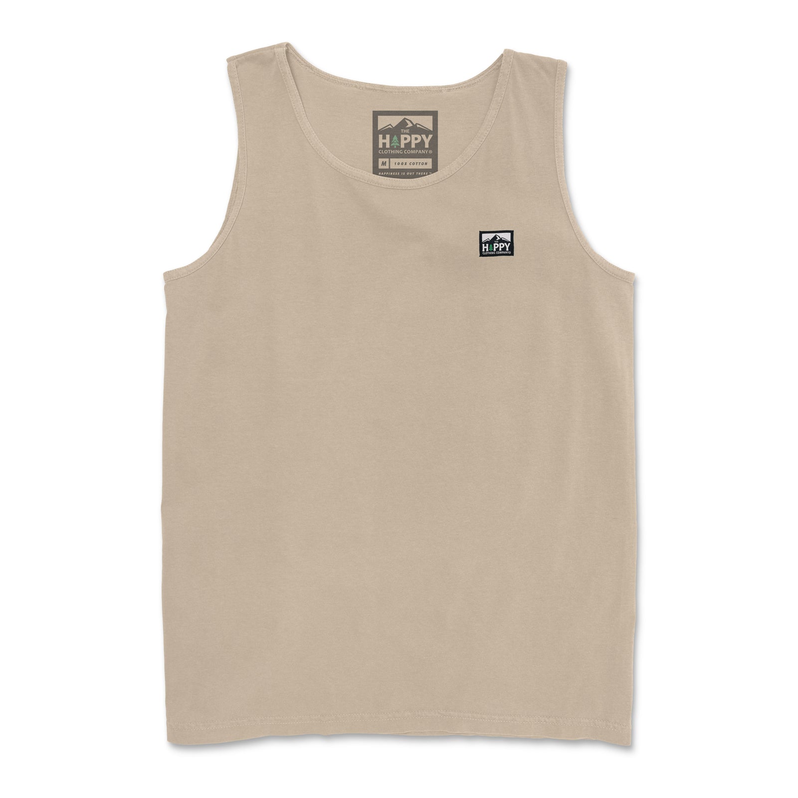 Pigment-Dyed Logo Label Tank - The Happy Clothing Company