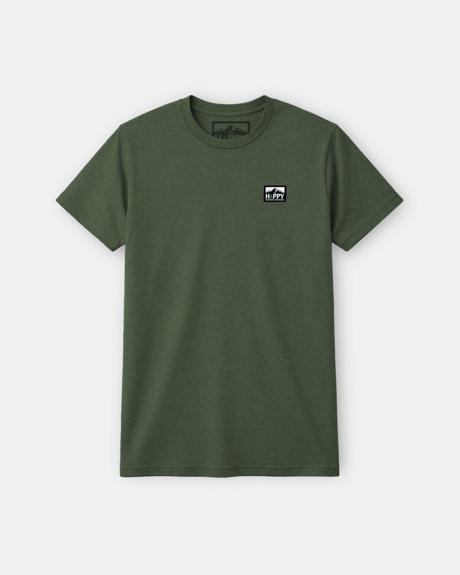 Logo Label Earth Tone Tee | Lightweight Blend | - The Happy Clothing Company