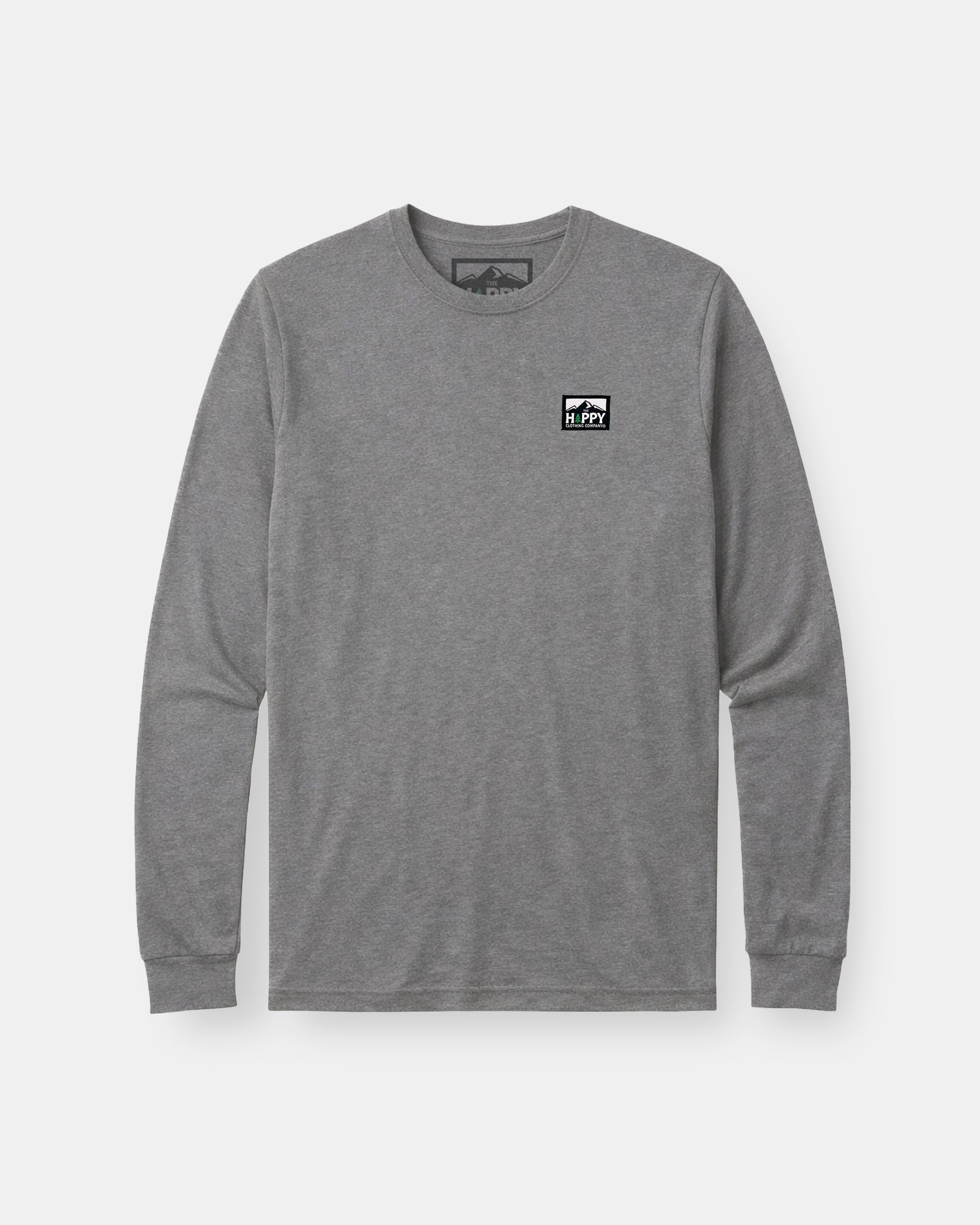 Logo Label Earth Tone Long Sleeve | Lightweight Blend | - The Happy Clothing Company