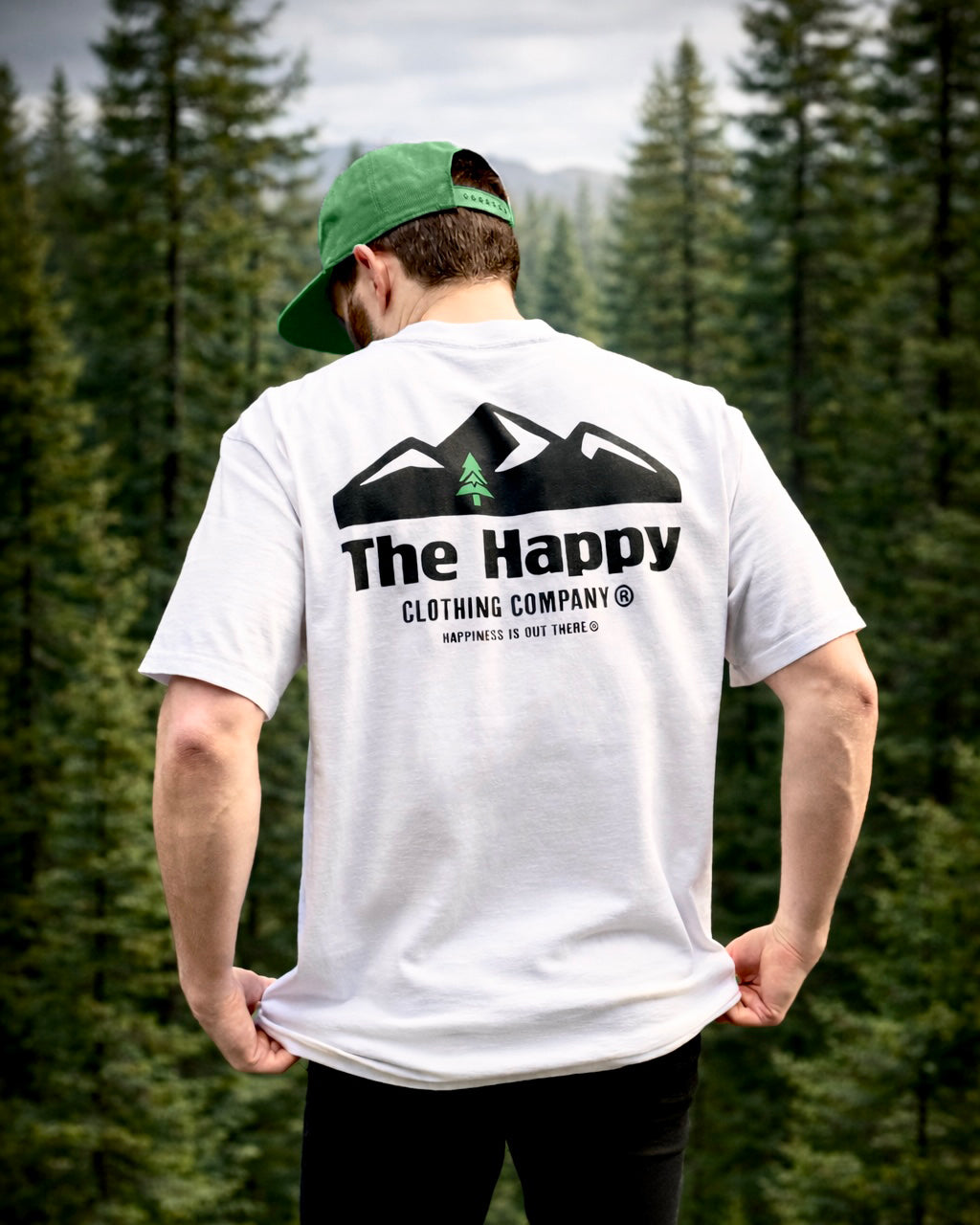 Logo Mountain Range Heavy Cotton Tee - The Happy Clothing Company