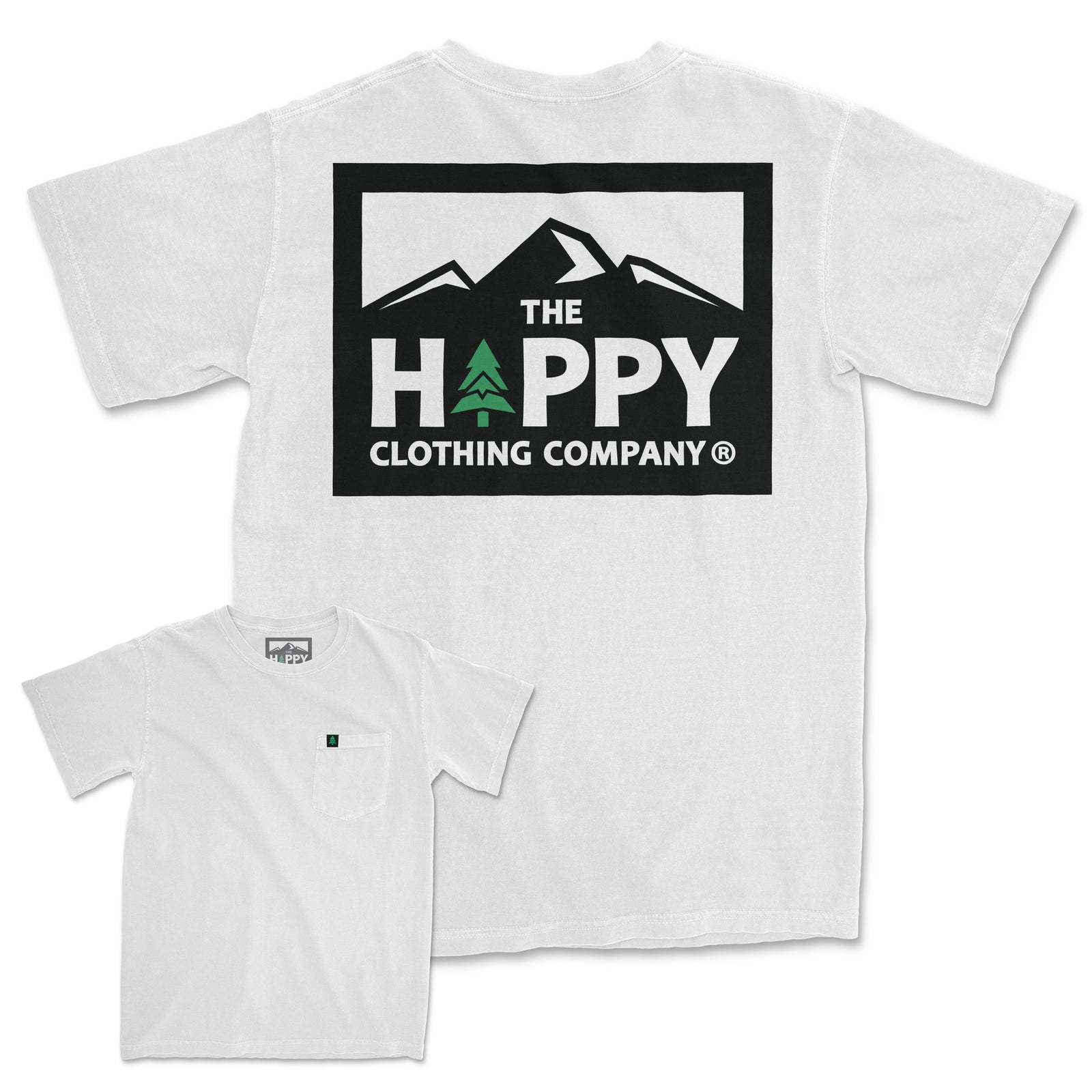 Logo Print Pigment-Dyed Pocket T-Shirt