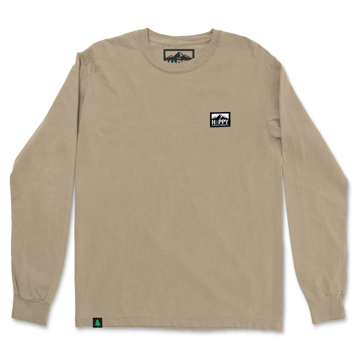 Nature-Dyed Long Sleeve With Logo Label - The Happy Clothing Company
