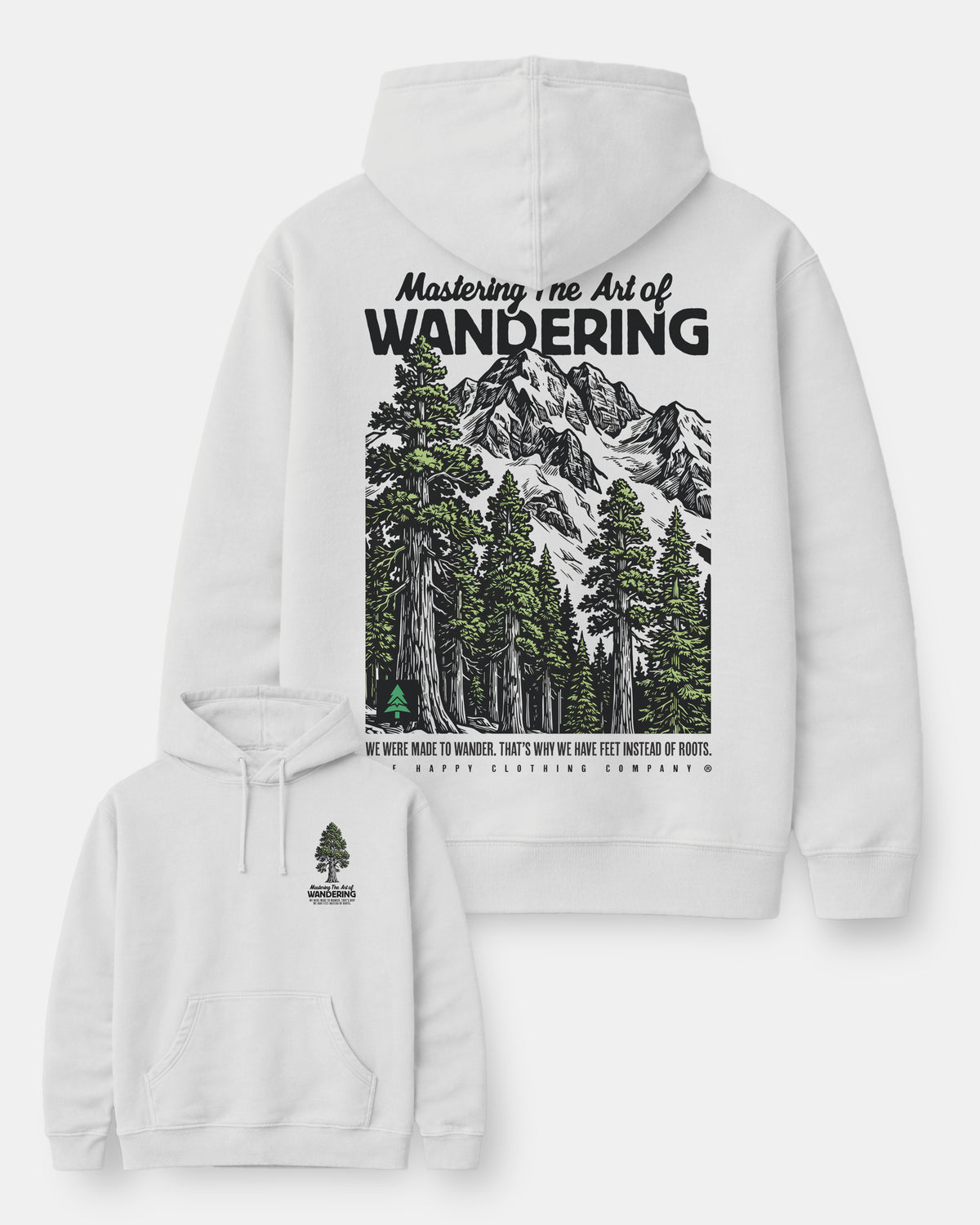 Mastering The Art Of Wandering Nature-Dyed Unisex Hoodie - The Happy Clothing Company