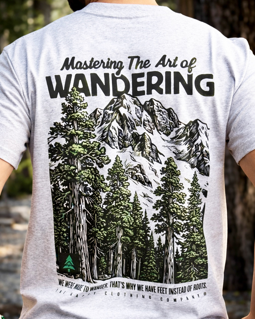 Mastering The Art Of Wandering Back Print 'Lifestyle Tee' | Premium Heavyweight | - The Happy Clothing Company