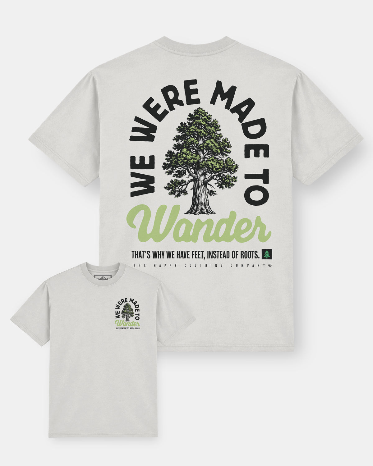 We Were Made To Wander Vintage Oversized Tee - The Happy Clothing Company