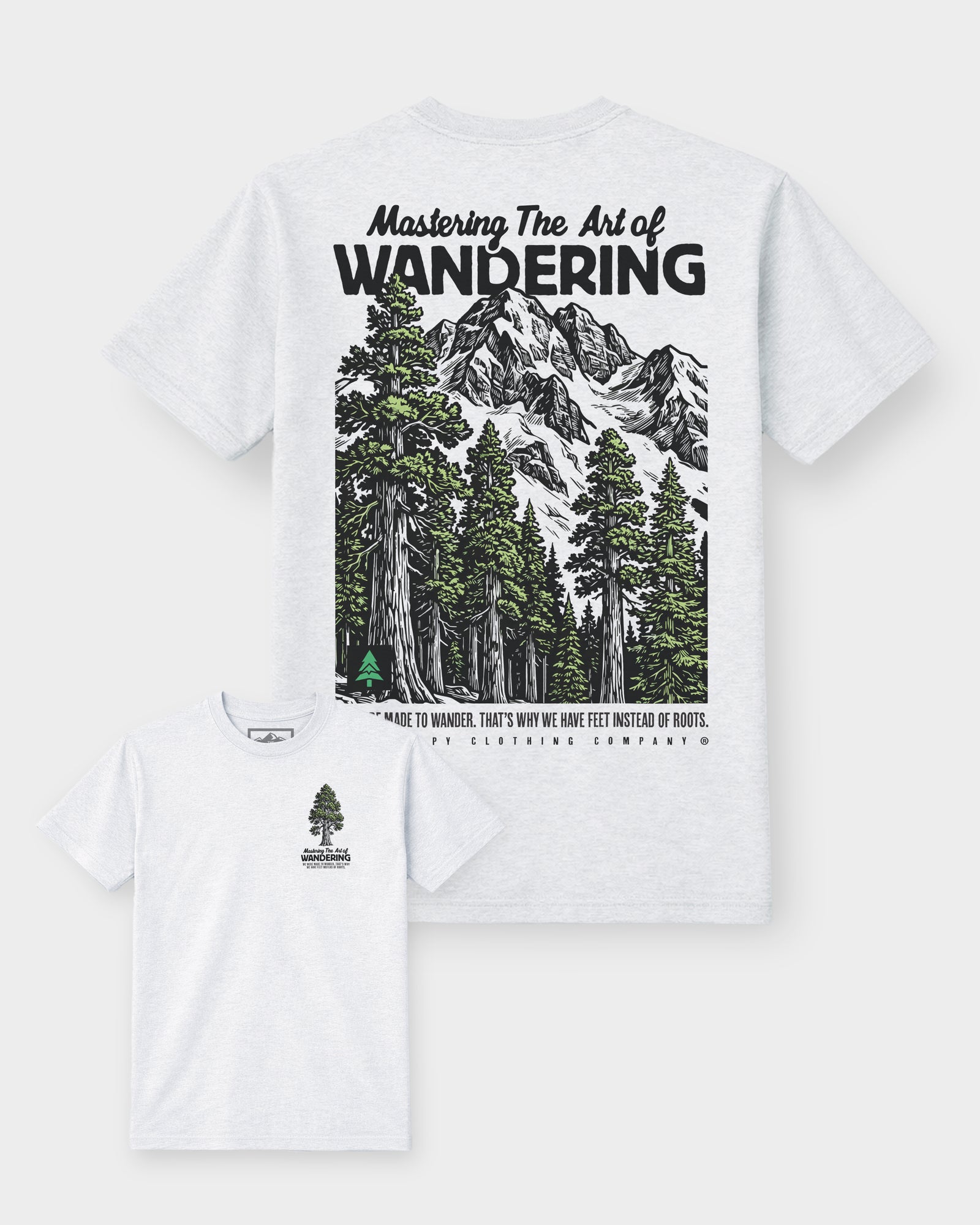 Mastering The Art Of Wandering Back Print 'Lifestyle Tee' | Premium Heavyweight | - The Happy Clothing Company