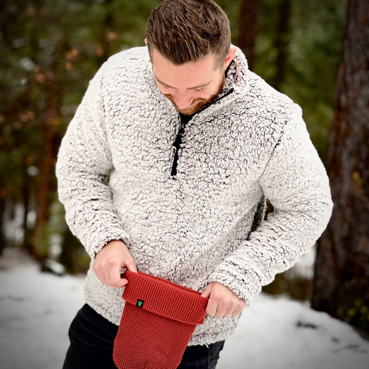 Men's Branded Quarter Zip Sherpa - The Happy Clothing Company