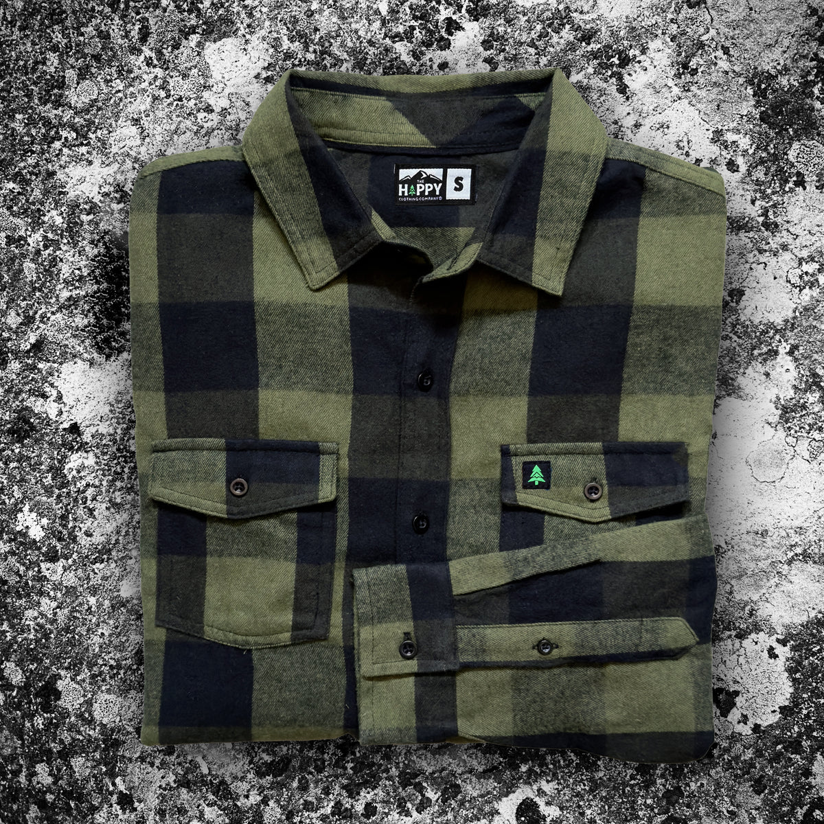 Basecamp Plaid Flannel | SLIM FIT | W / Mountain Tree - The Happy Clothing Company