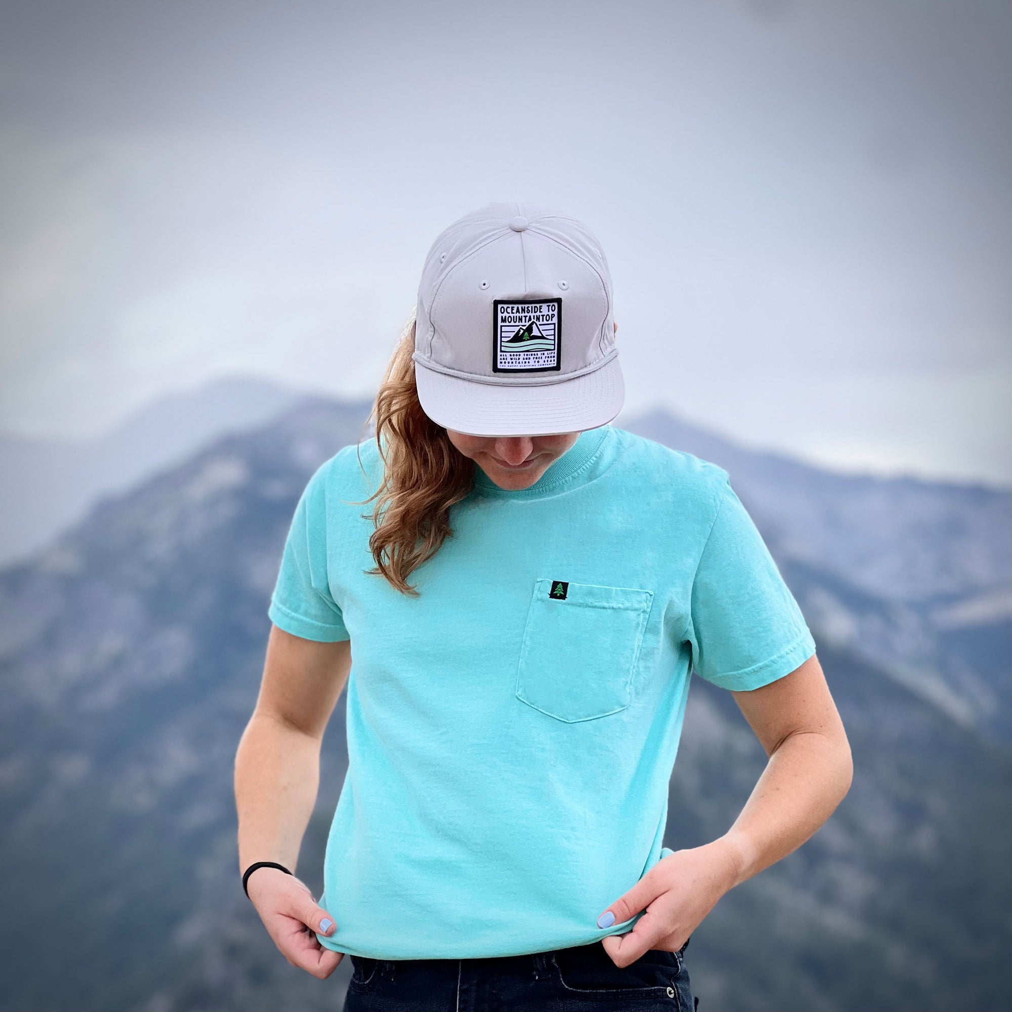 Mountain Tree Unisex Pigment-Dyed Pocket T-Shirt