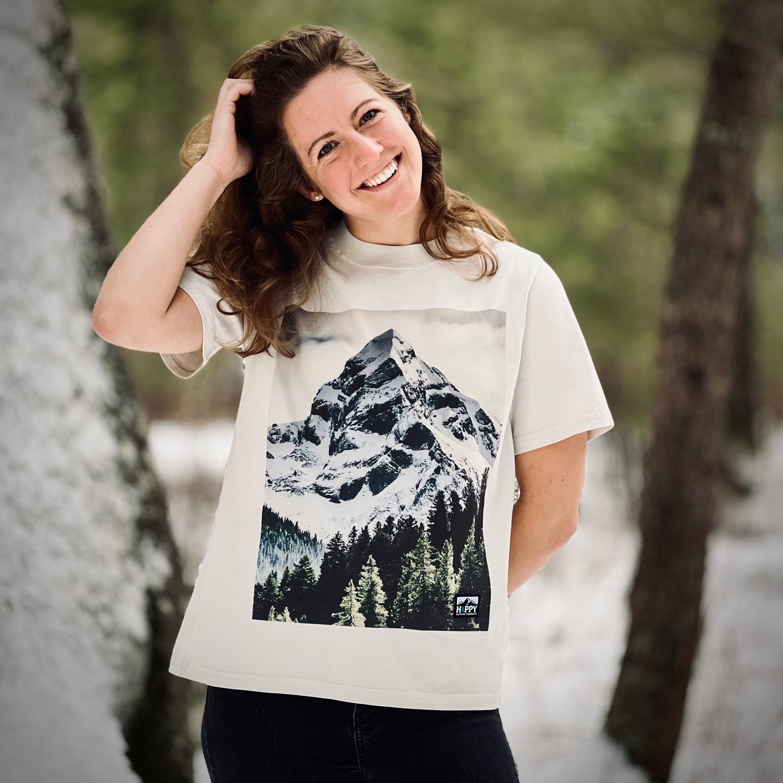Peaks & Pines Women's 'Vintage Tee' | Oversized Heavyweight | - The Happy Clothing Company