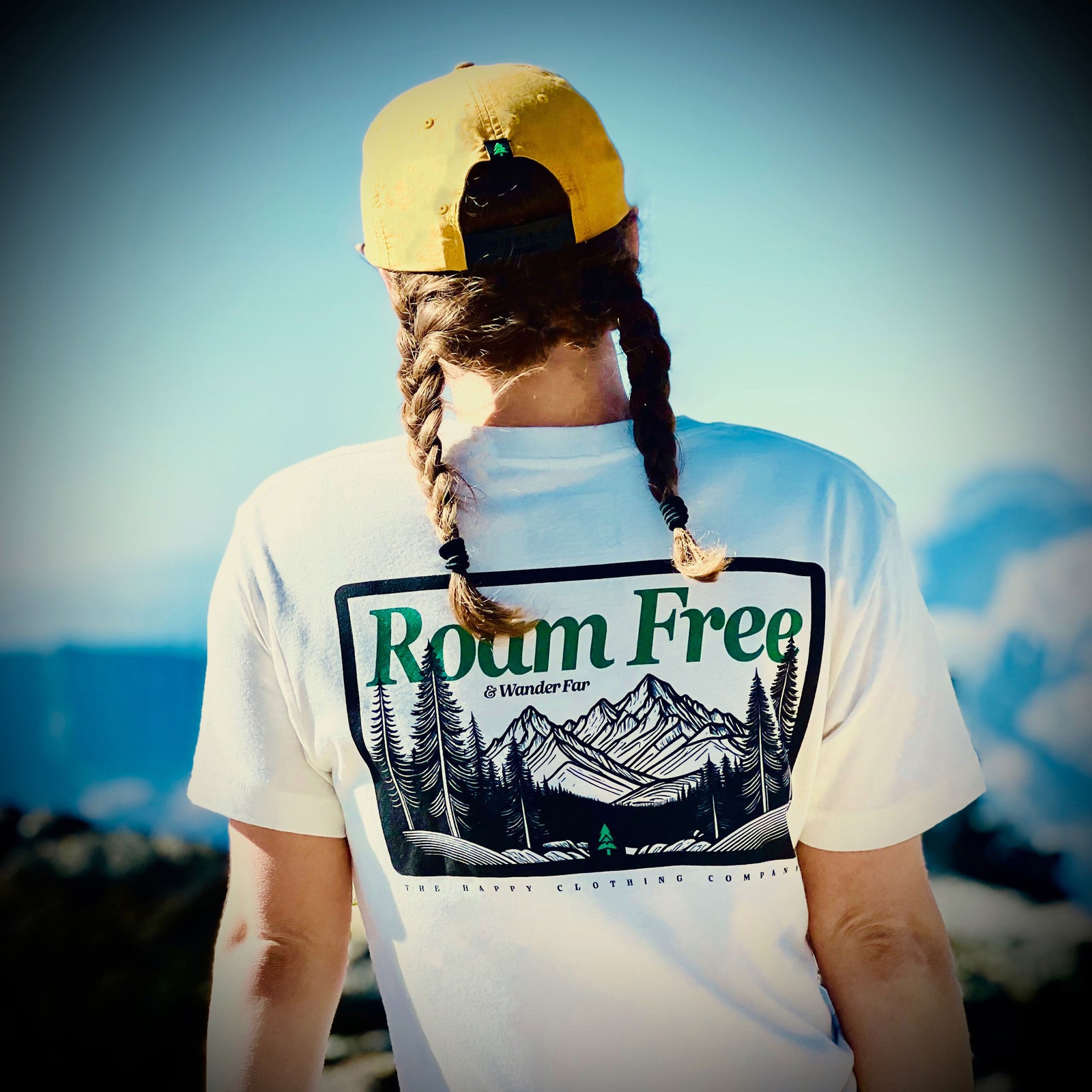 Roam Free & Wander Far 'Explorer Tee' | Lightweight Blend | - The Happy Clothing Company