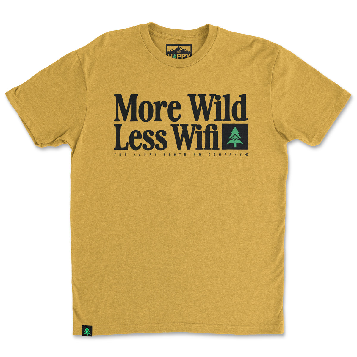 More Wild Less Wifi 'Trail Tee' | Lightweight Blend | - The Happy Clothing Company