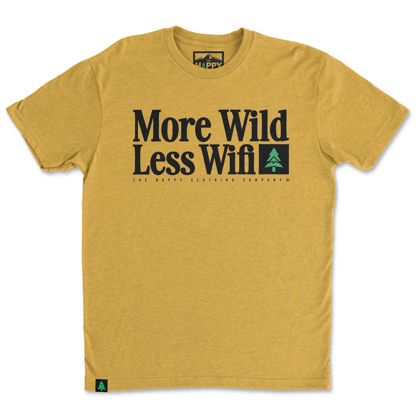 More Wild Less Wifi 'Trail Tee' | Lightweight Blend | - The Happy Clothing Company