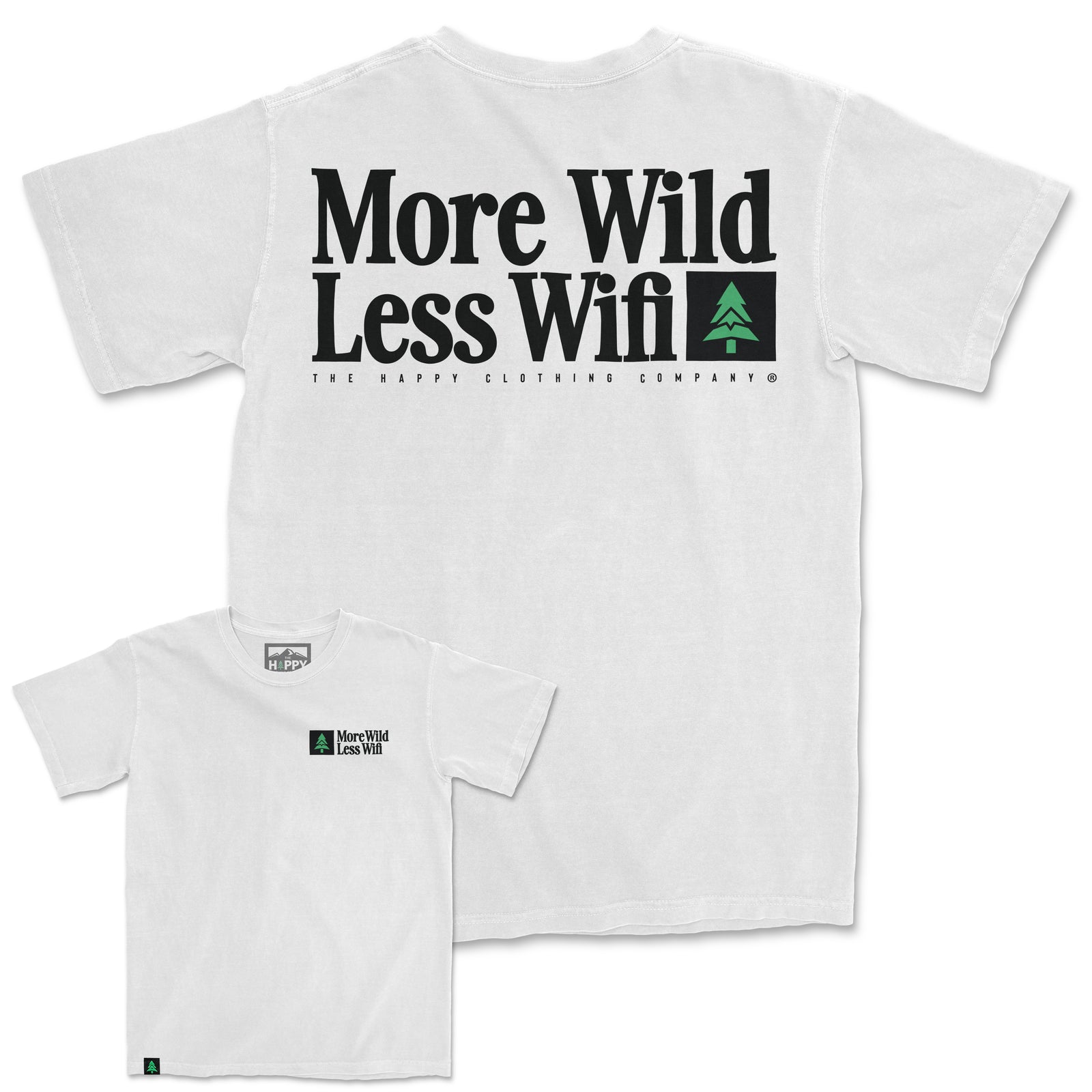 More Wild Less Wifi Nature-Dyed Tee - The Happy Clothing Company