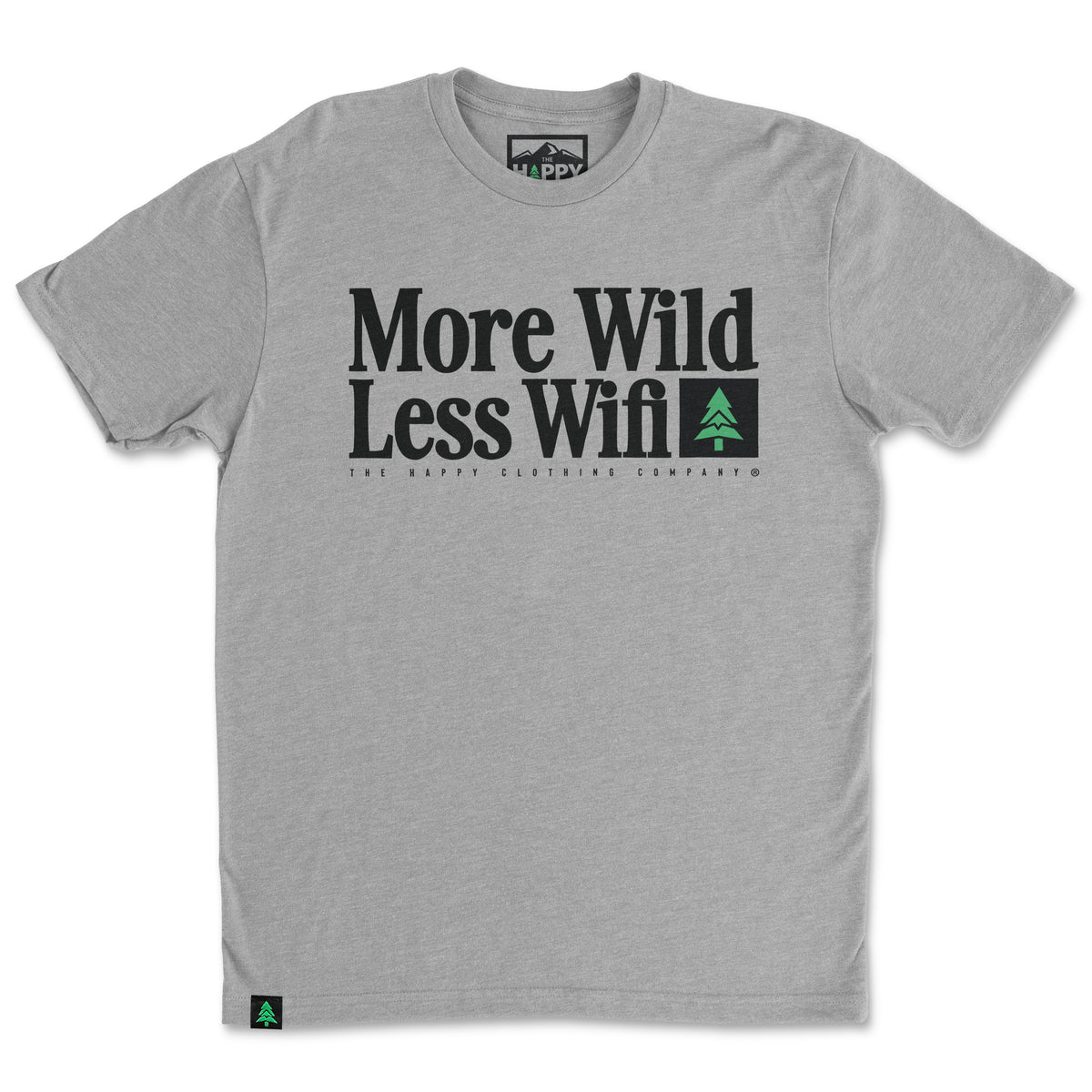 More Wild Less Wifi 'Trail Tee' | Lightweight Blend | - The Happy Clothing Company