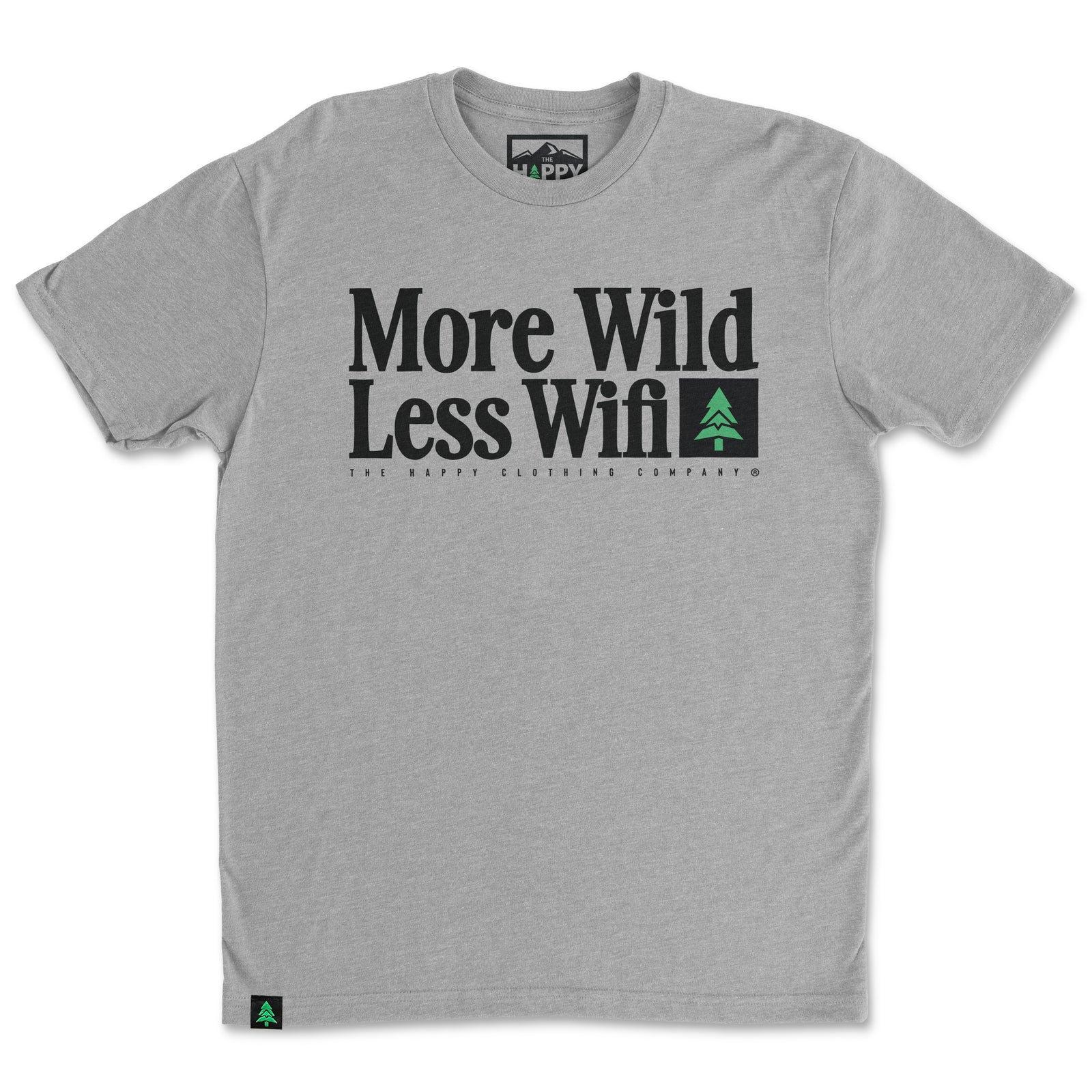More Wild Less Wifi 'Trail Tee' | Lightweight Blend | - The Happy Clothing Company