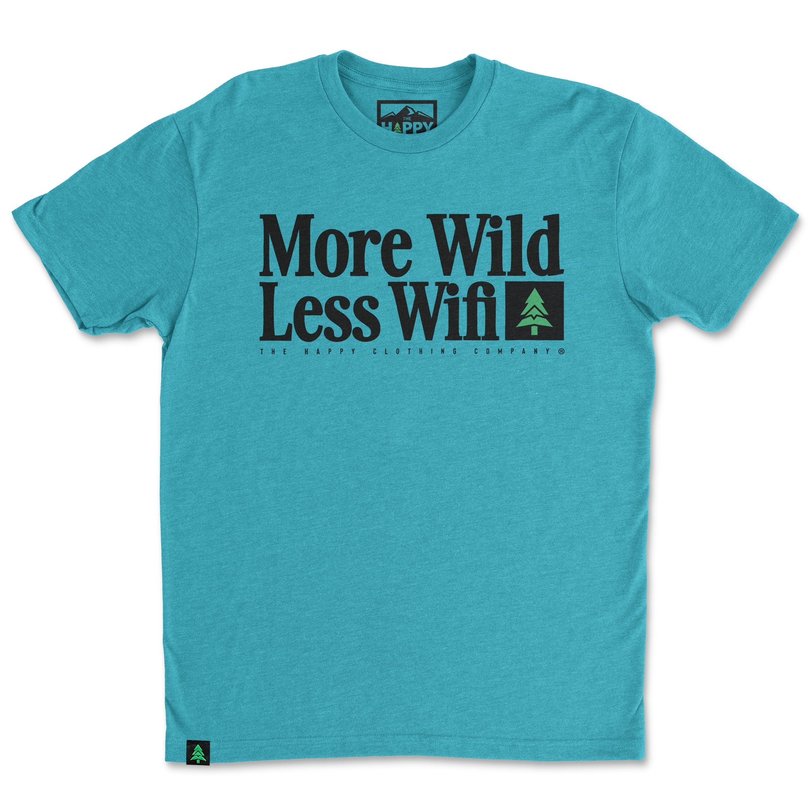 More Wild Less Wifi 'Trail Tee' | Lightweight Blend | - The Happy Clothing Company