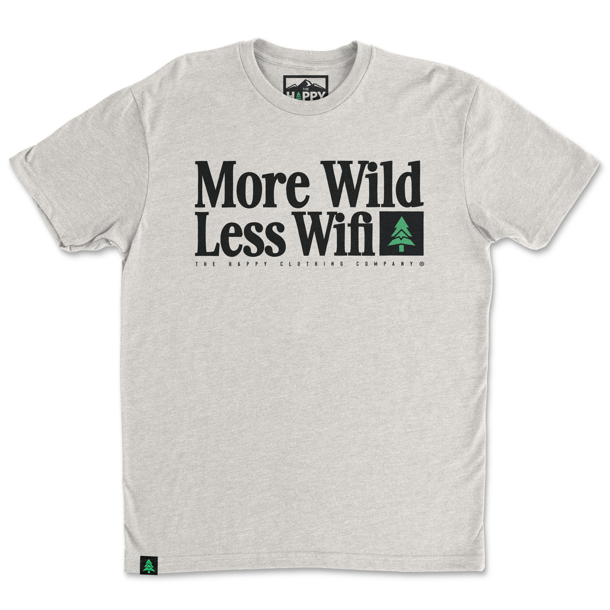 More Wild Less Wifi 'Trail Tee' | Lightweight Blend | - The Happy Clothing Company