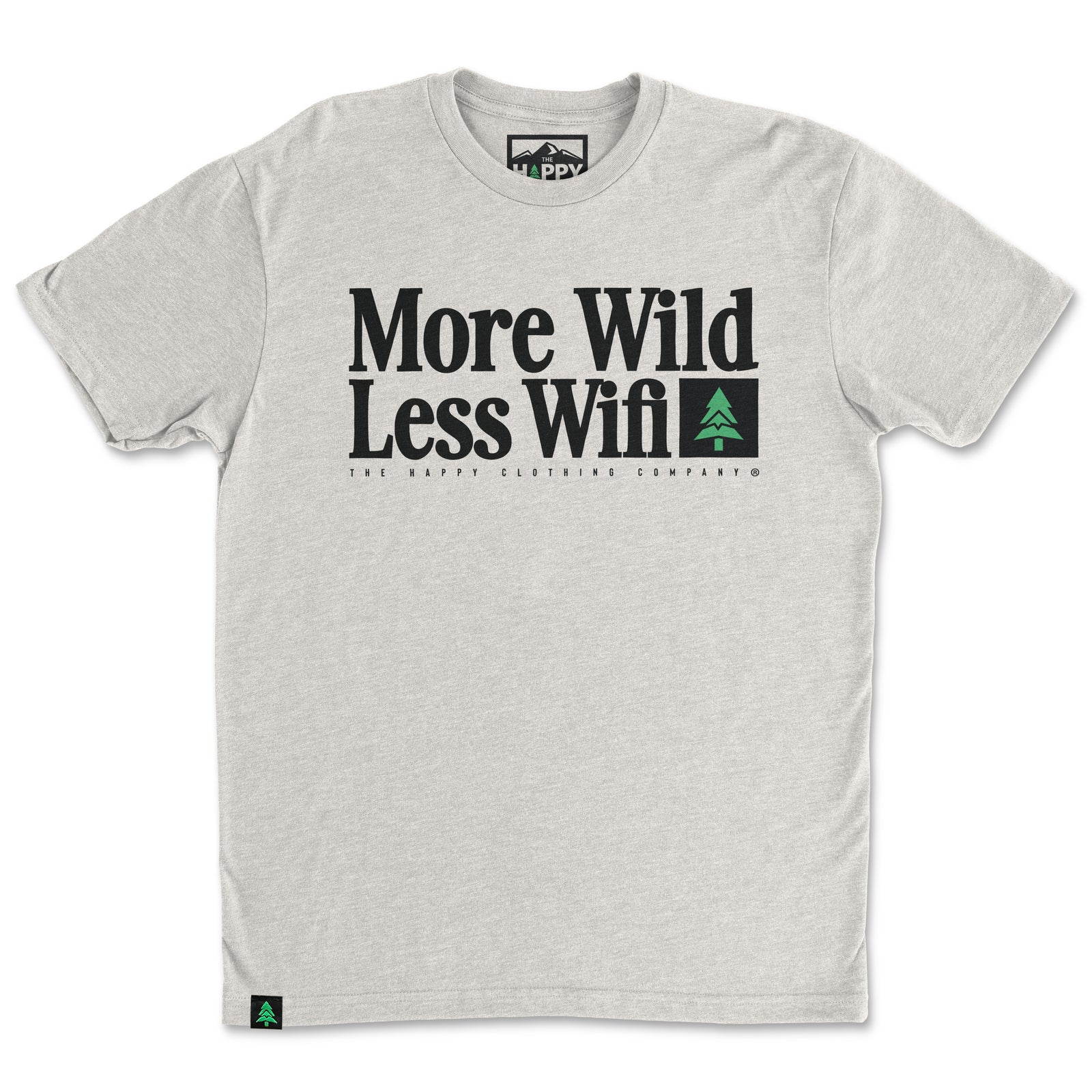 More Wild Less Wifi 'Trail Tee' | Lightweight Blend | - The Happy Clothing Company