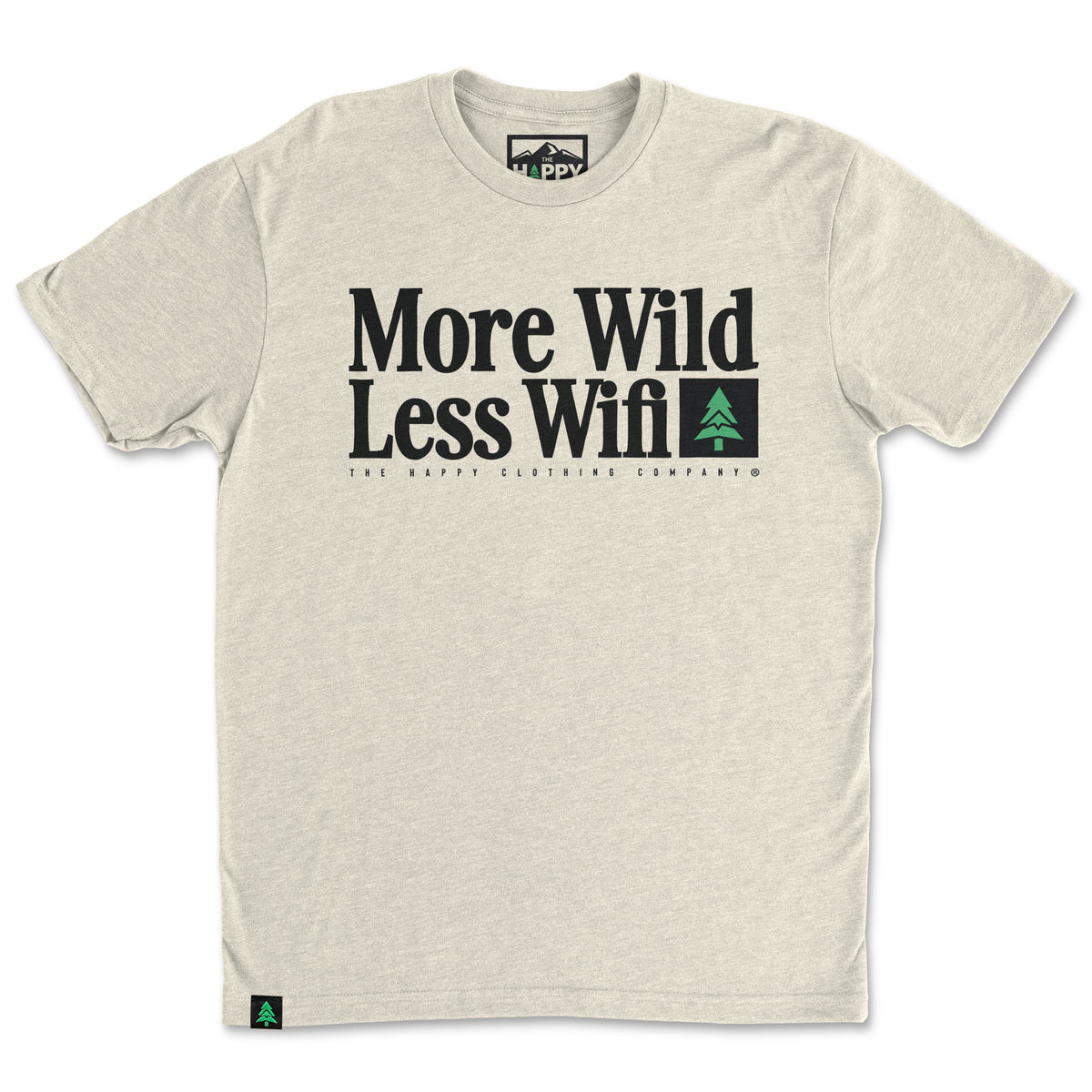 More Wild Less Wifi 'Trail Tee' | Lightweight Blend | - The Happy Clothing Company