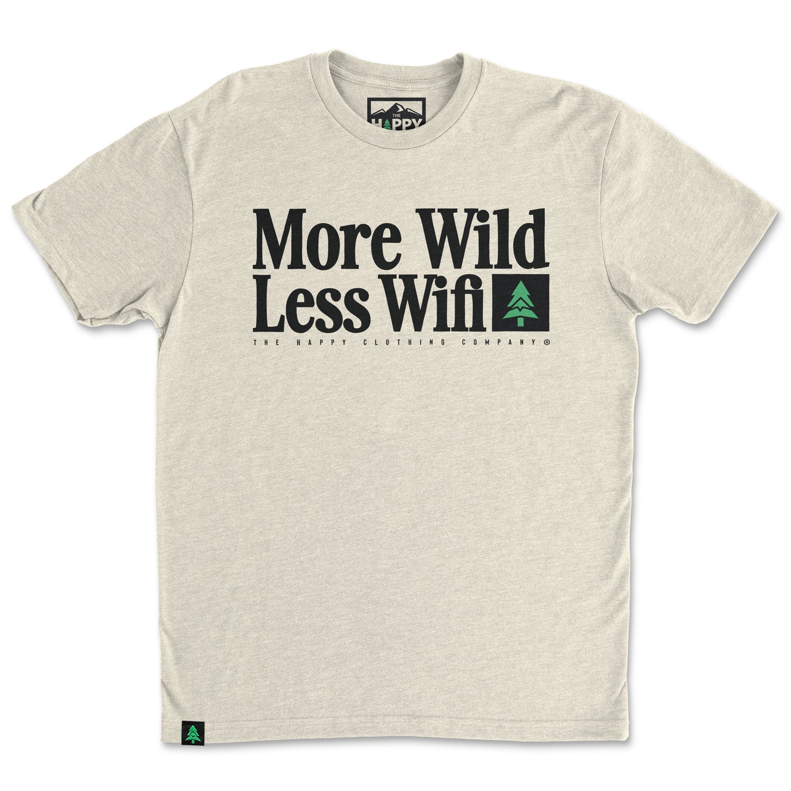 More Wild Less Wifi 'Trail Tee' | Lightweight Blend | - The Happy Clothing Company