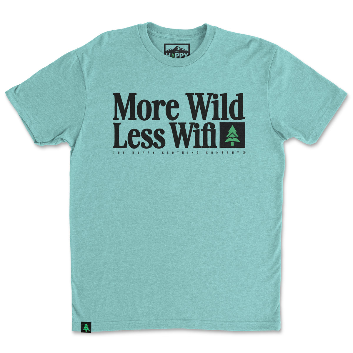 More Wild Less Wifi 'Trail Tee' | Lightweight Blend | - The Happy Clothing Company