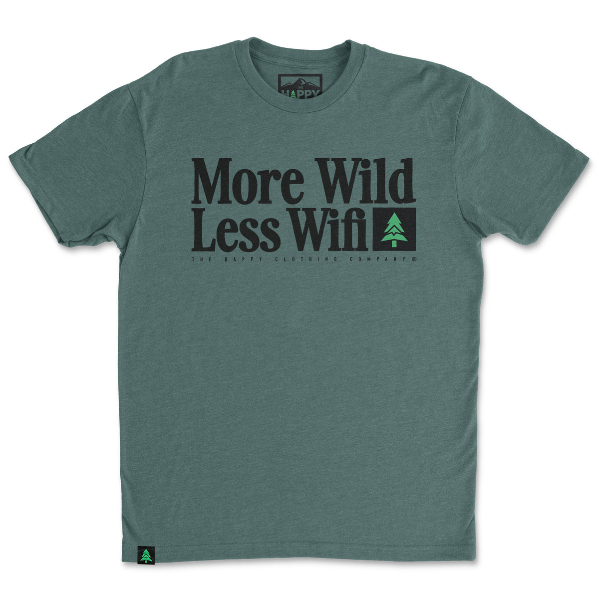 More Wild Less Wifi 'Trail Tee' | Lightweight Blend | - The Happy Clothing Company