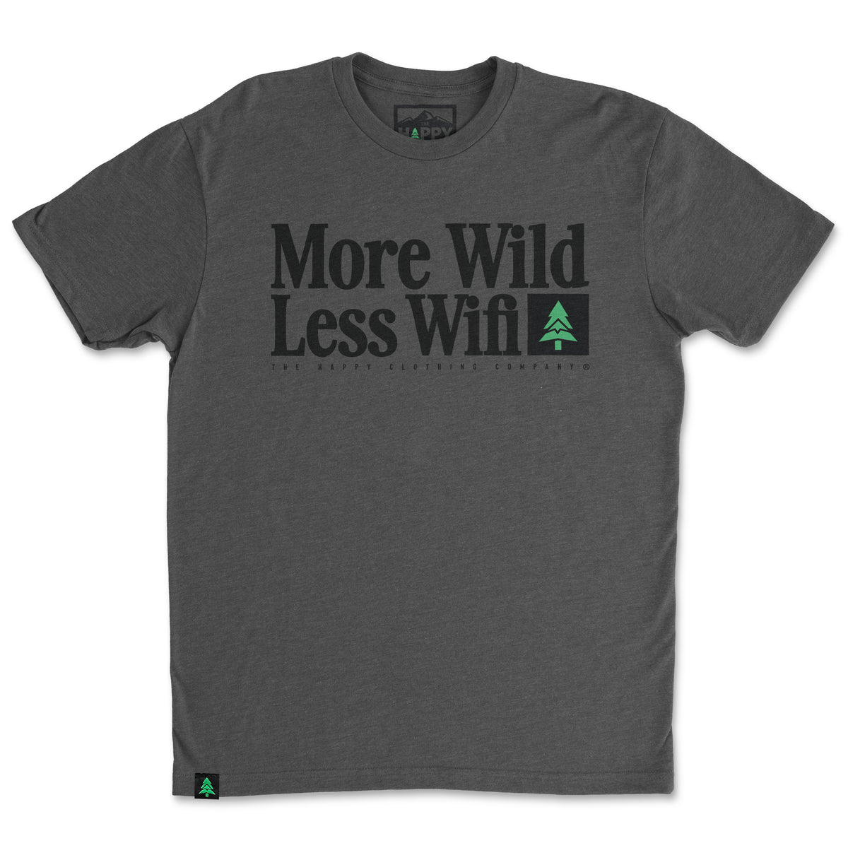 More Wild Less Wifi 'Trail Tee' | Lightweight Blend | - The Happy Clothing Company