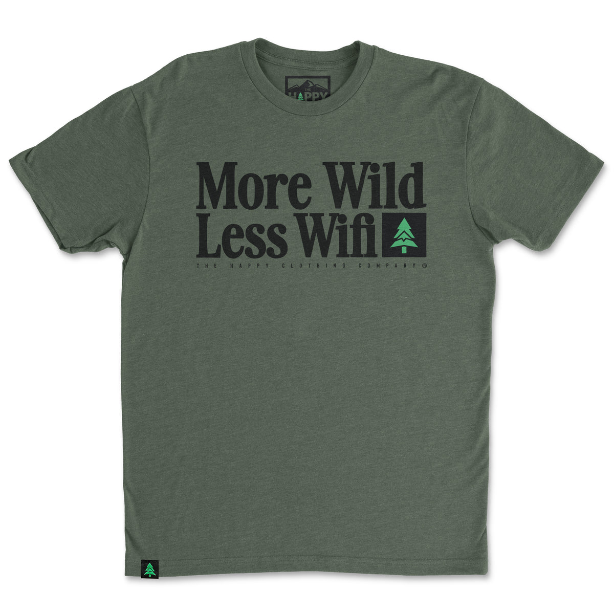 More Wild Less Wifi 'Trail Tee' | Lightweight Blend | - The Happy Clothing Company