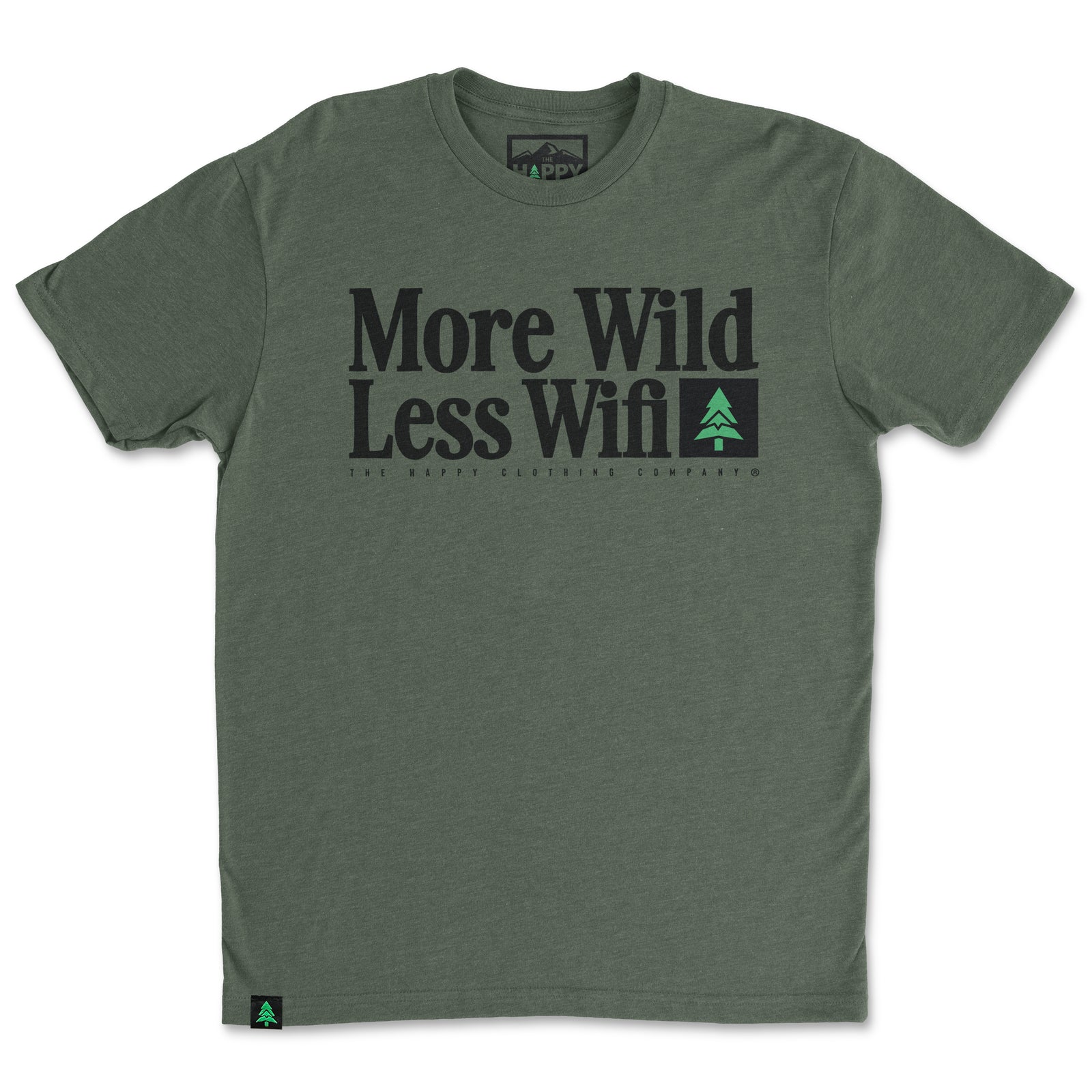 More Wild Less Wifi 'Trail Tee' | Lightweight Blend | - The Happy Clothing Company