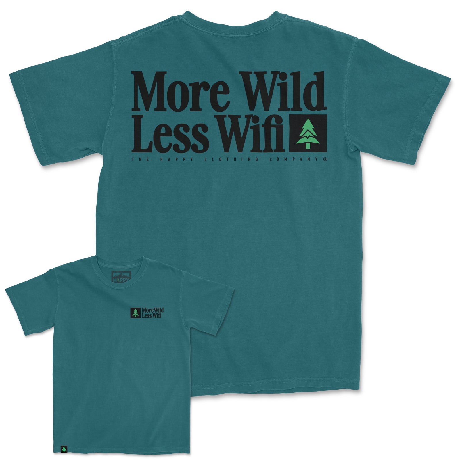 More Wild Less Wifi Nature-Dyed Tee - The Happy Clothing Company