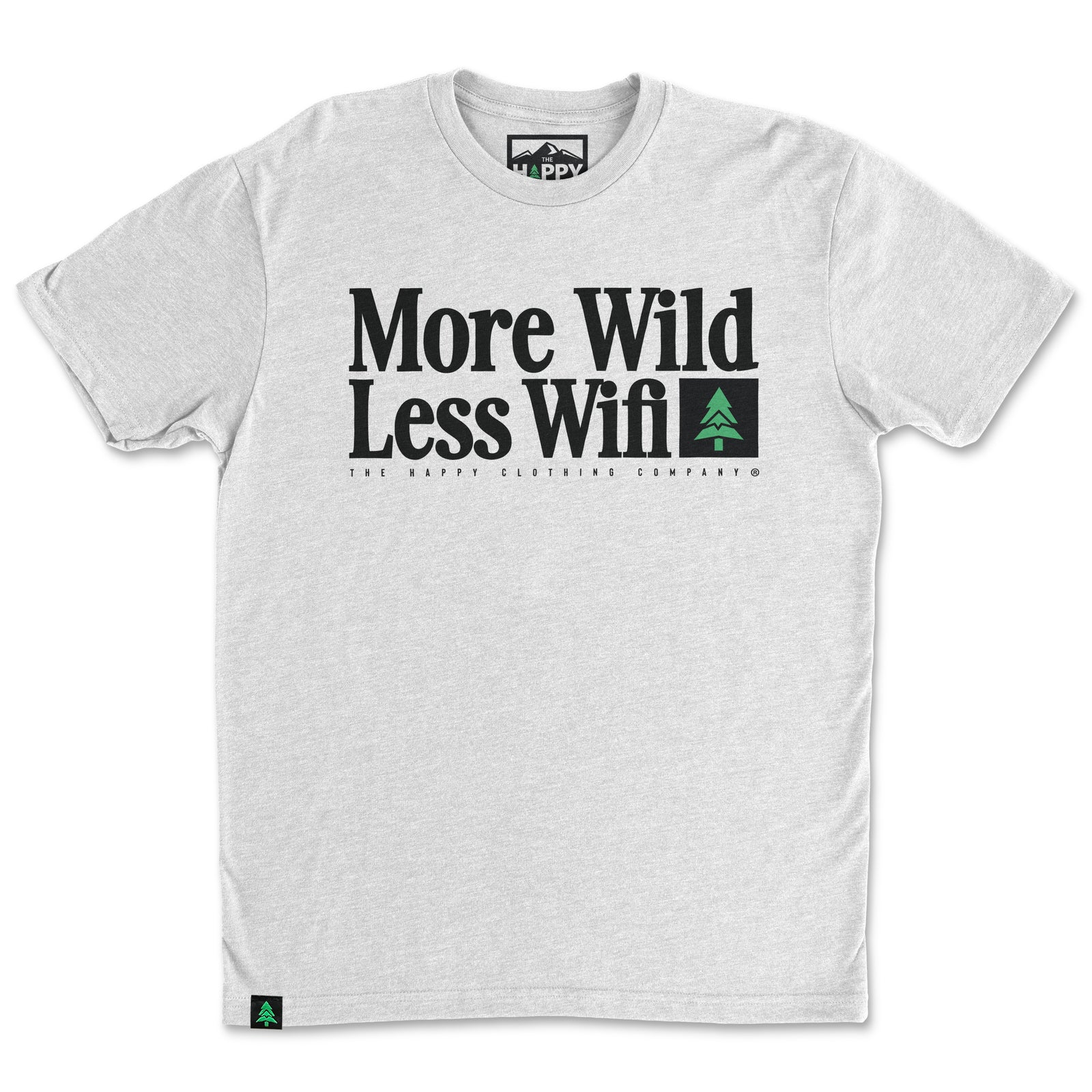 More Wild Less Wifi 'Trail Tee' | Lightweight Blend | - The Happy Clothing Company