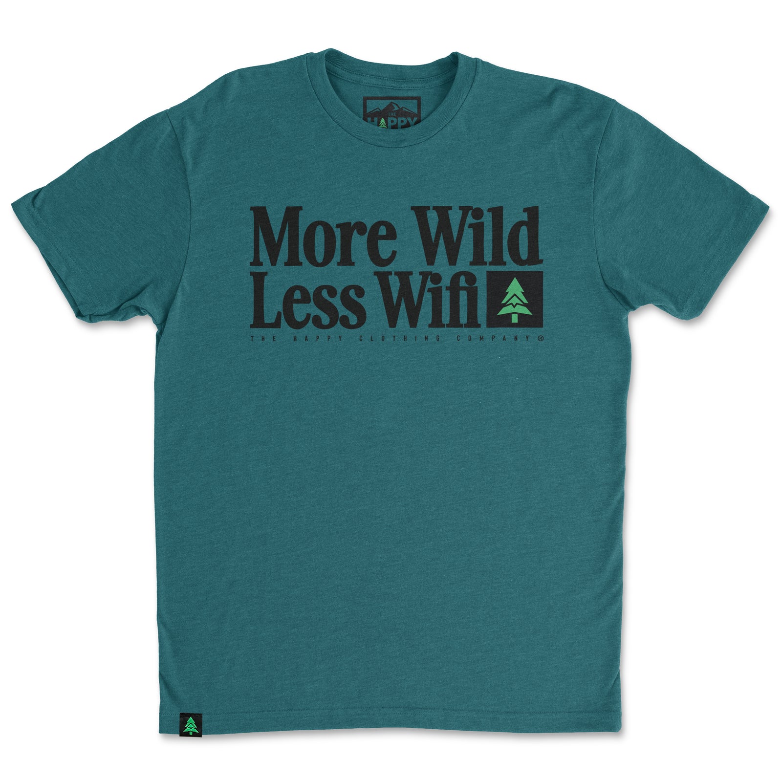 More Wild Less Wifi 'Trail Tee' | Lightweight Blend | - The Happy Clothing Company