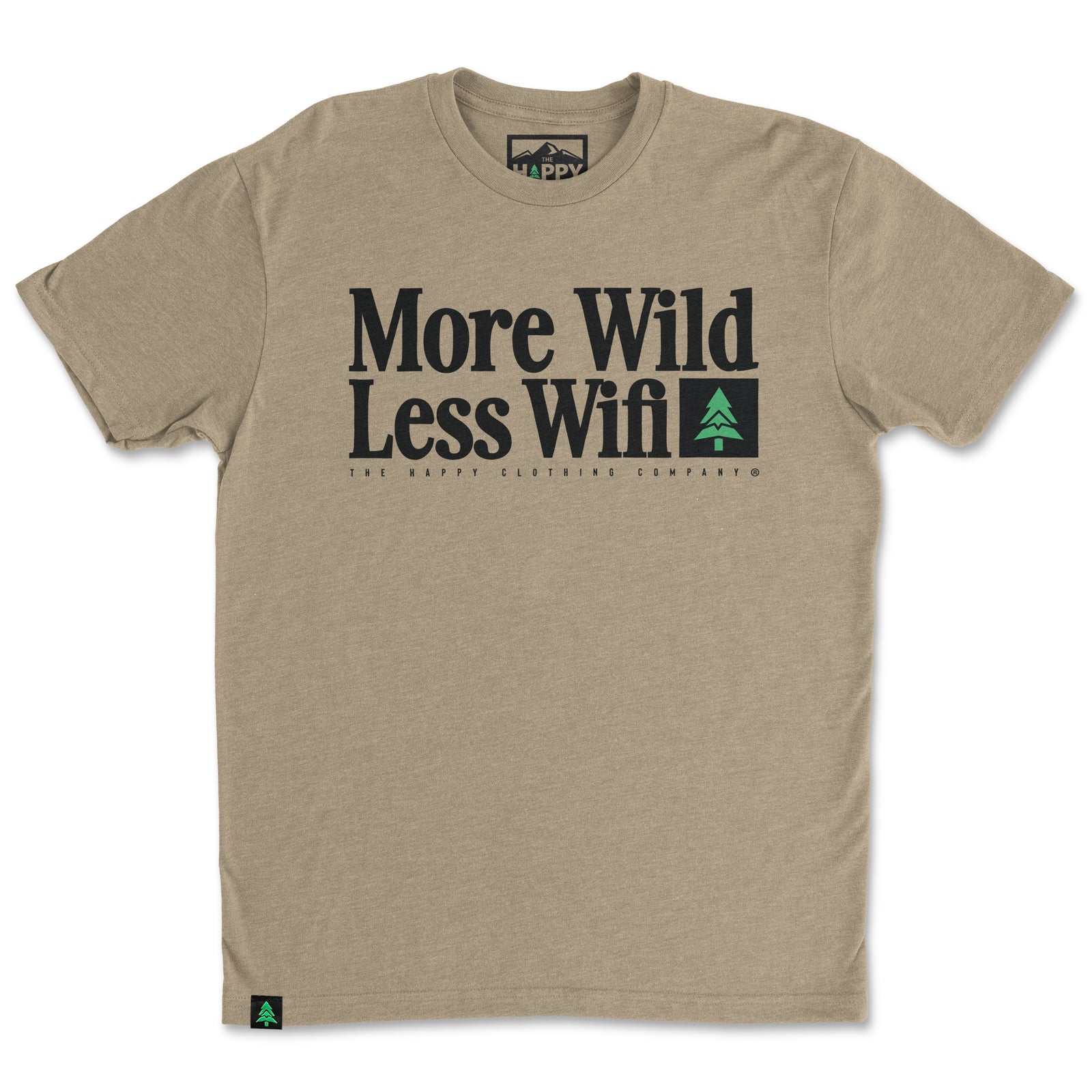 More Wild Less Wifi 'Trail Tee' | Lightweight Blend | - The Happy Clothing Company