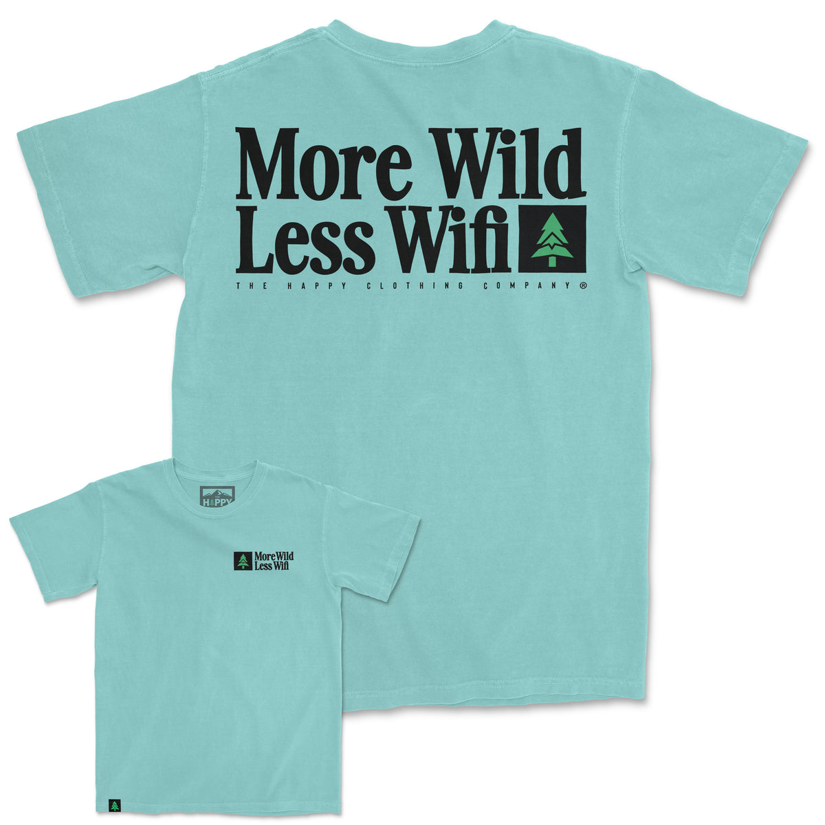 More Wild Less Wifi Nature-Dyed Tee - The Happy Clothing Company
